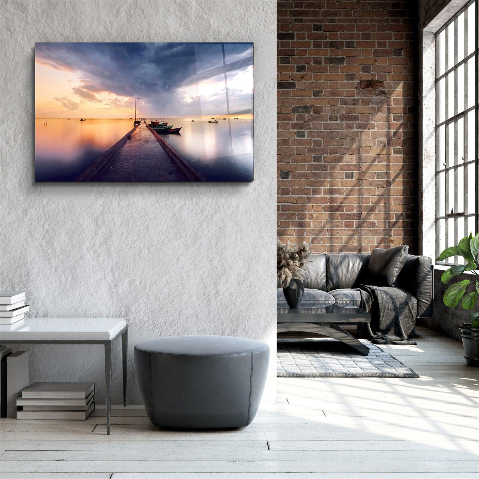 ・"Pier 9"・Glass Wall Art