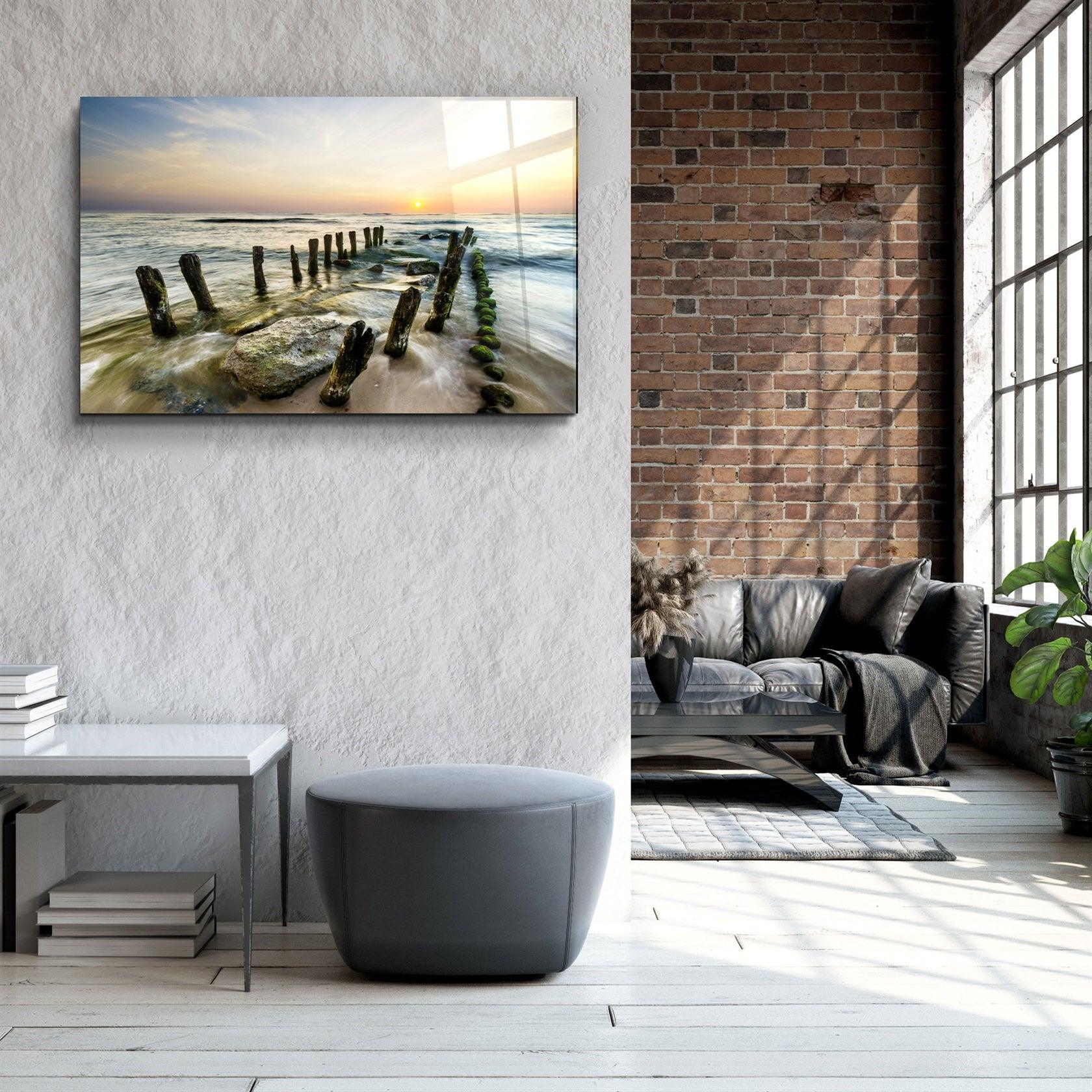 ・"Pier Ruin"・Glass Wall Art