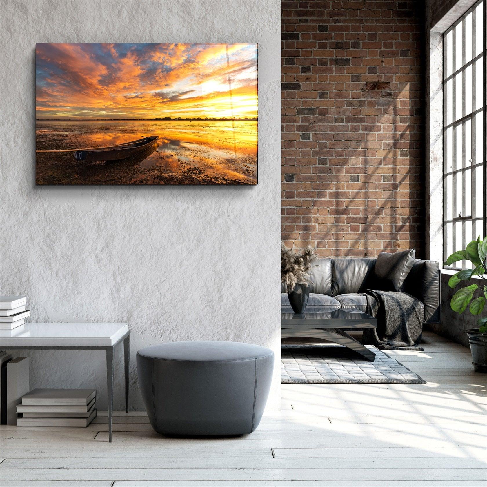 ・"Lake"・Glass Wall Art