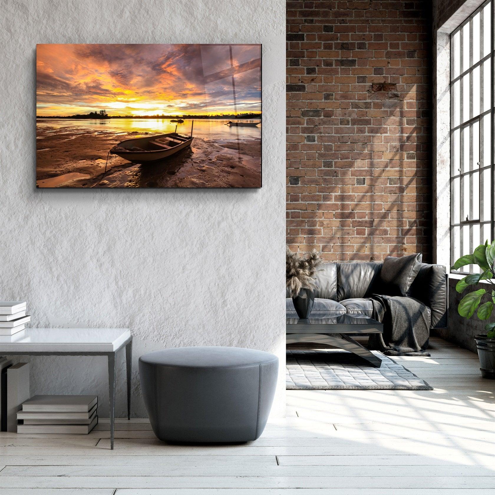 ・"Lake"・Glass Wall Art