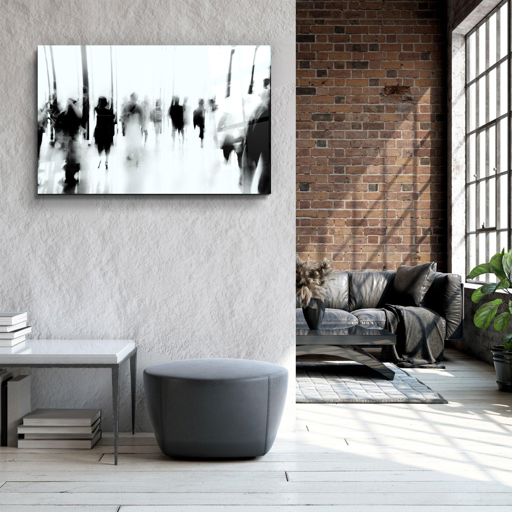 ・" In the Crowd"・Glass Wall Art