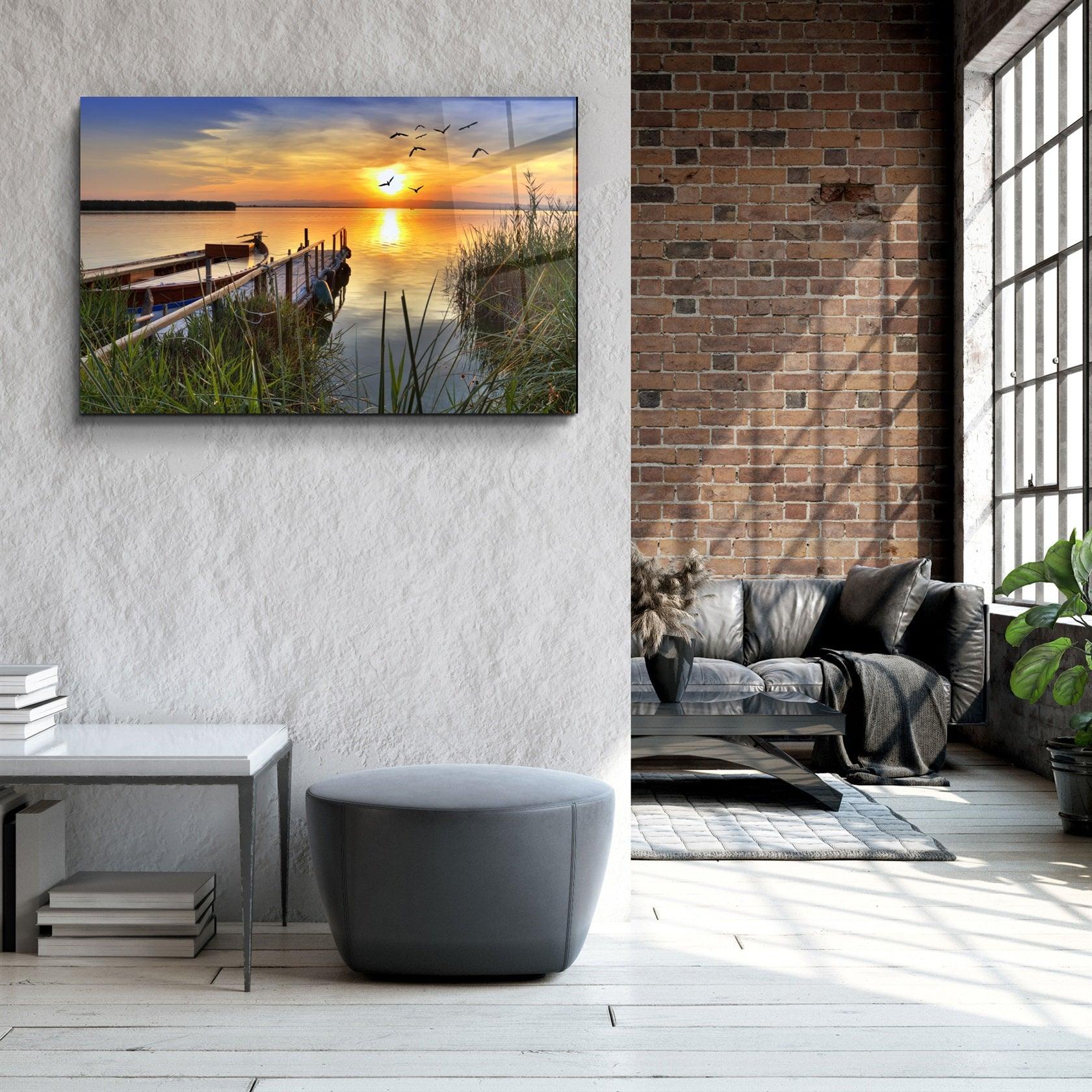 ・"Sunset"・Glass Wall Art