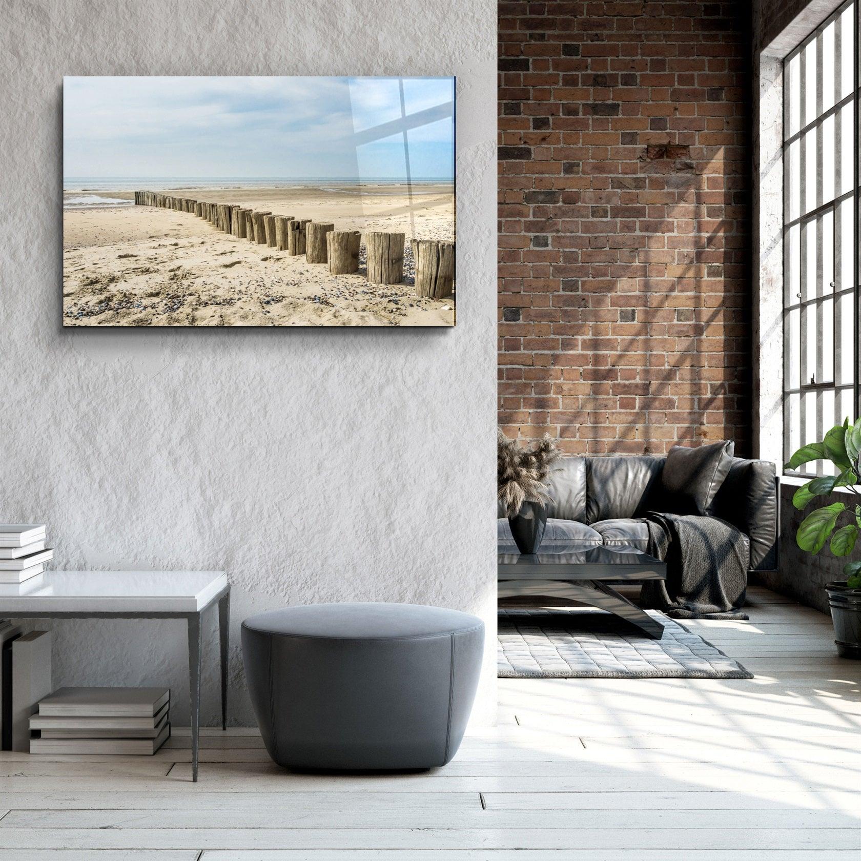 ・"Silent Beach"・Glass Wall Art