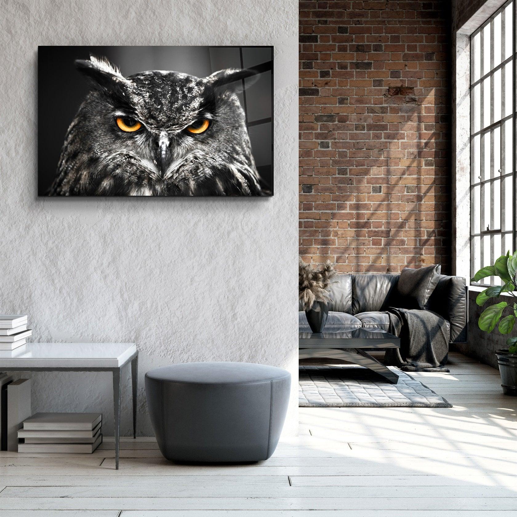 ・"Owl"・Glass Wall Art