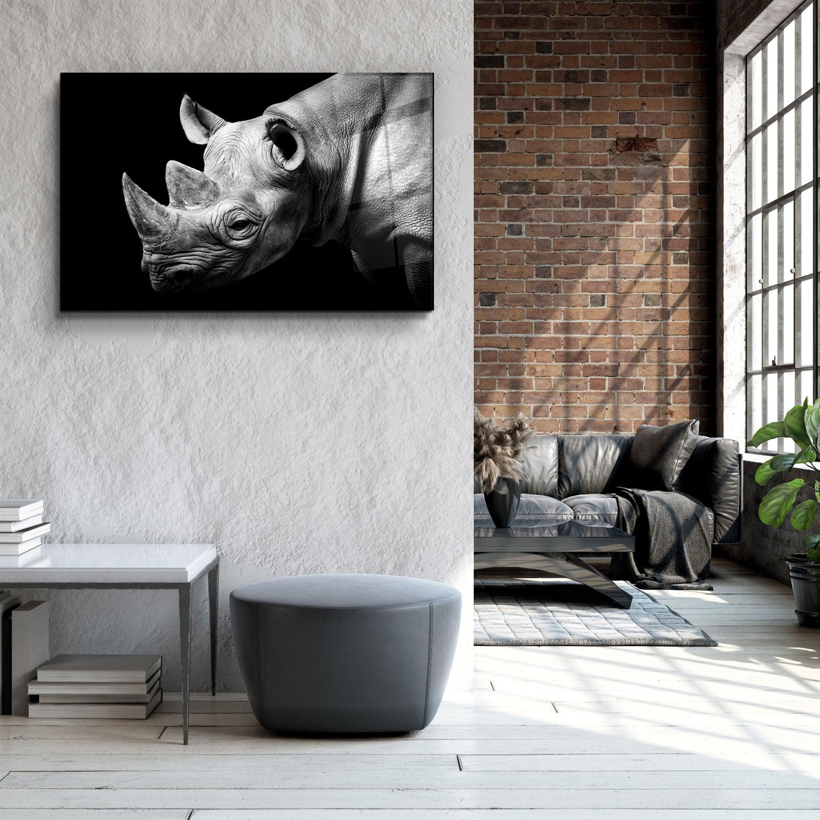 ・"Rhino"・Glass Wall Art