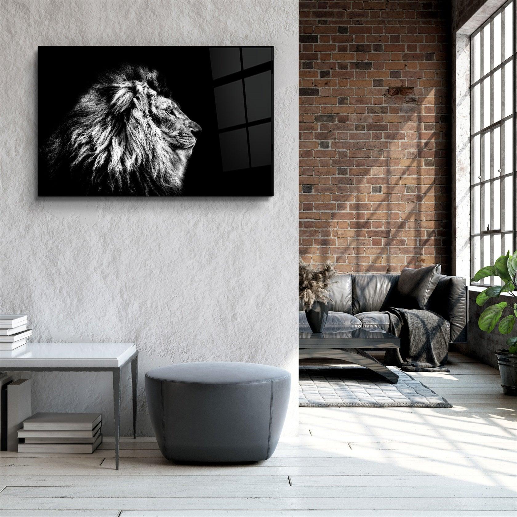 ・"Leo The King"・Glass Wall Art