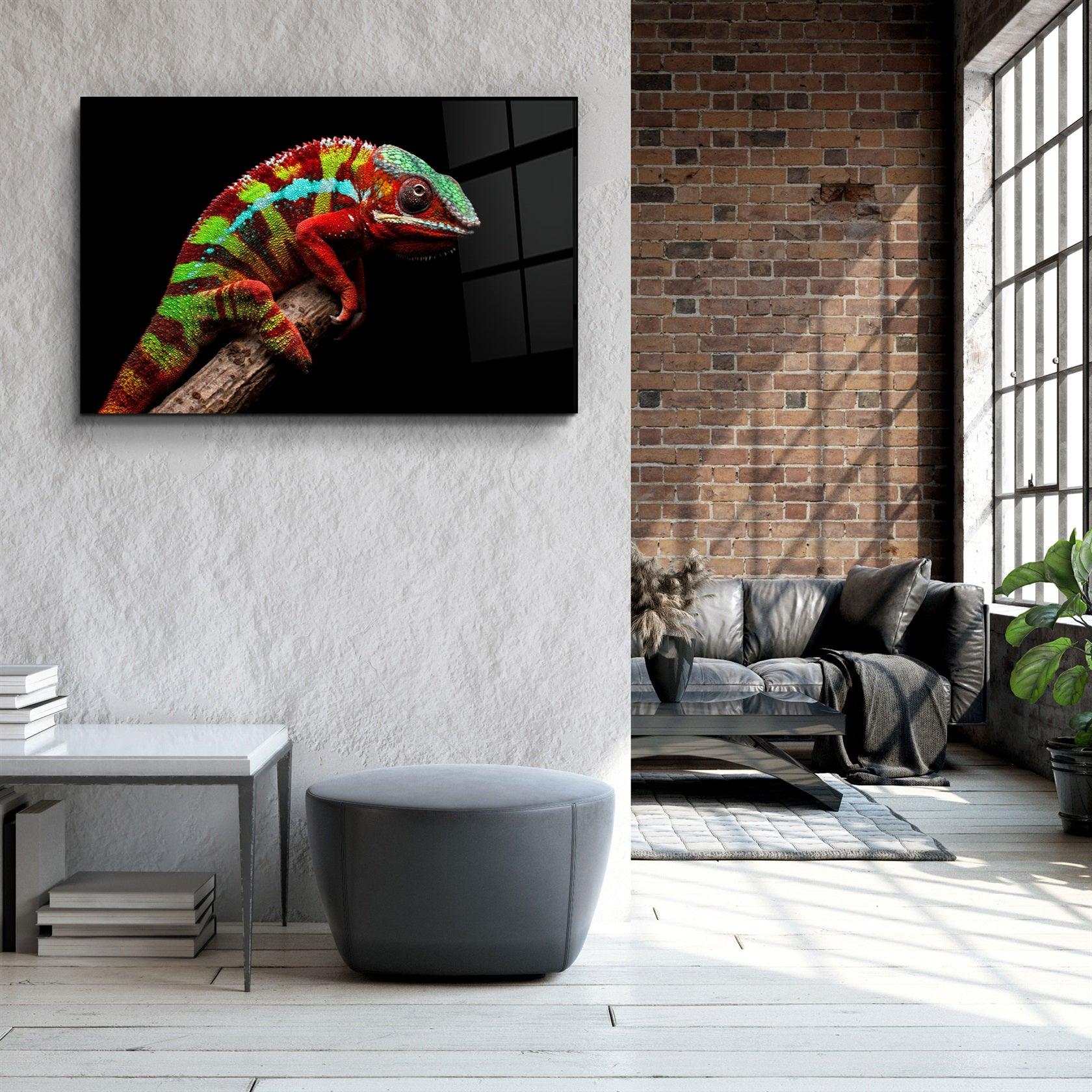 ・"Chameleon"・Glass Wall Art