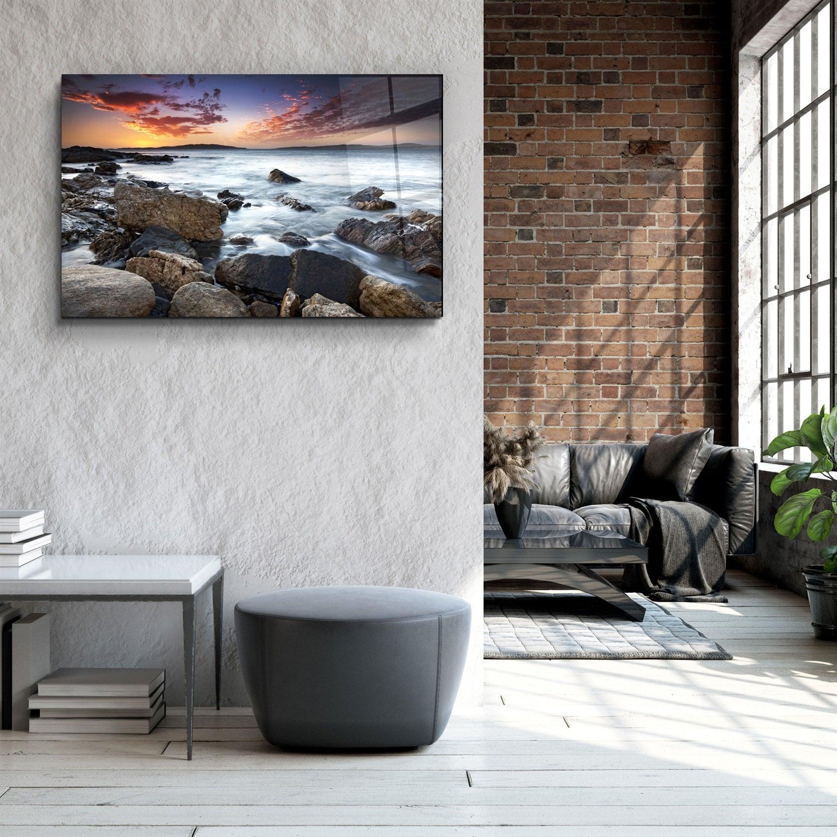 ・"Sea Landscape"・Glass Wall Art