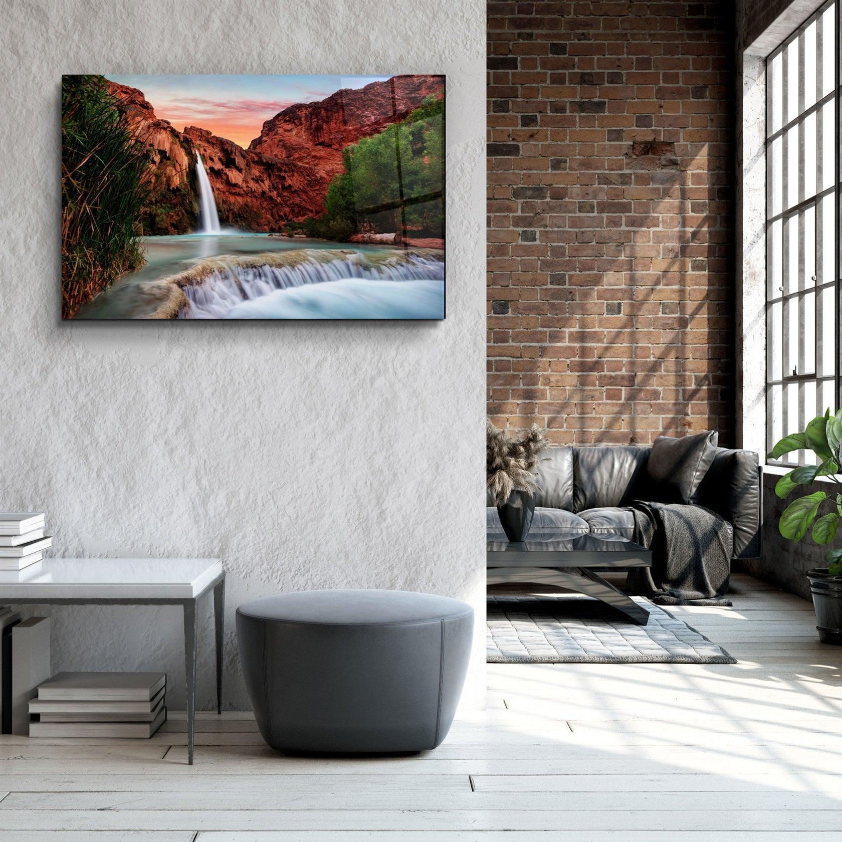 ・"Waterfall"・Glass Wall Art
