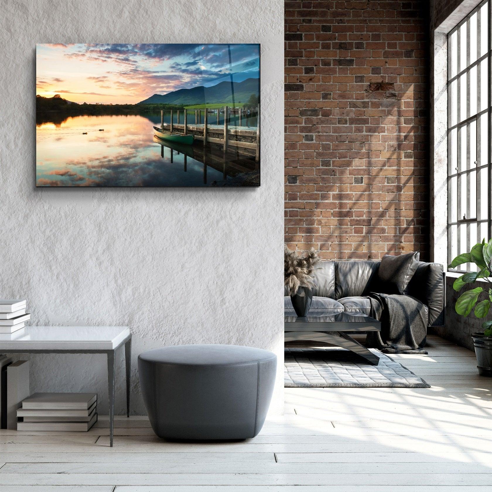 ・"Lake Landscape"・Glass Wall Art