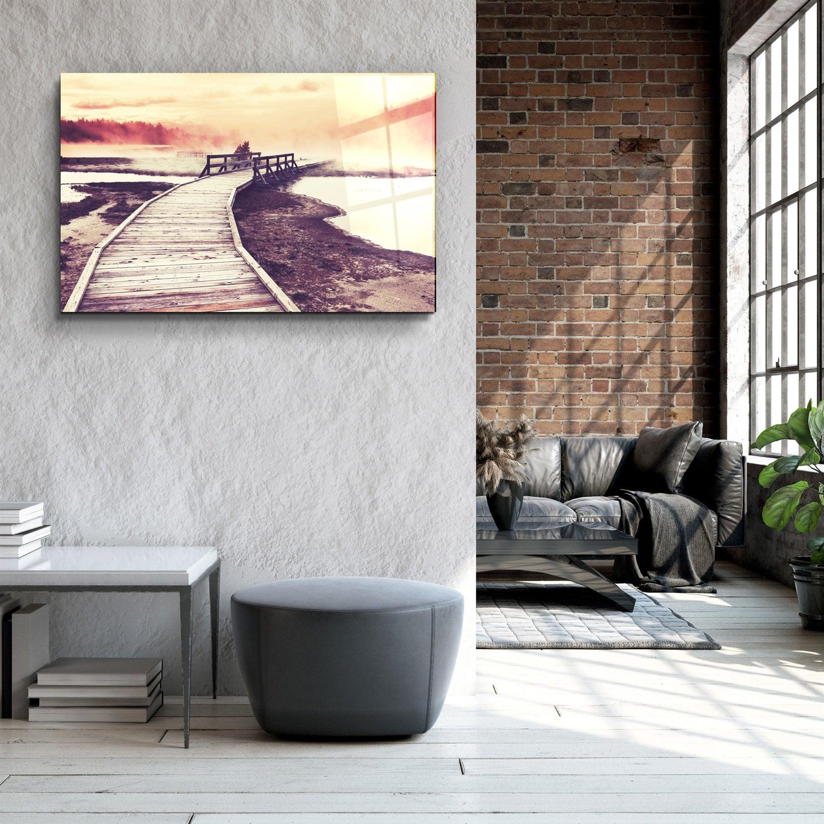 ・" In The Fog"・Glass Wall Art