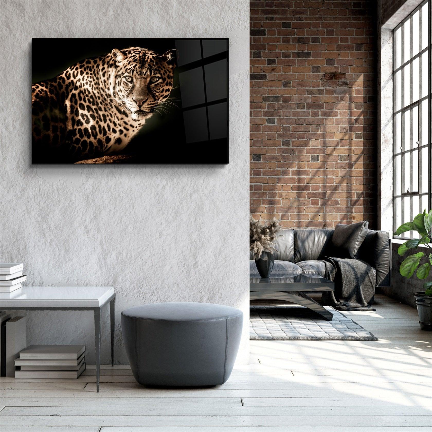 ・"Leopard"・Glass Wall Art