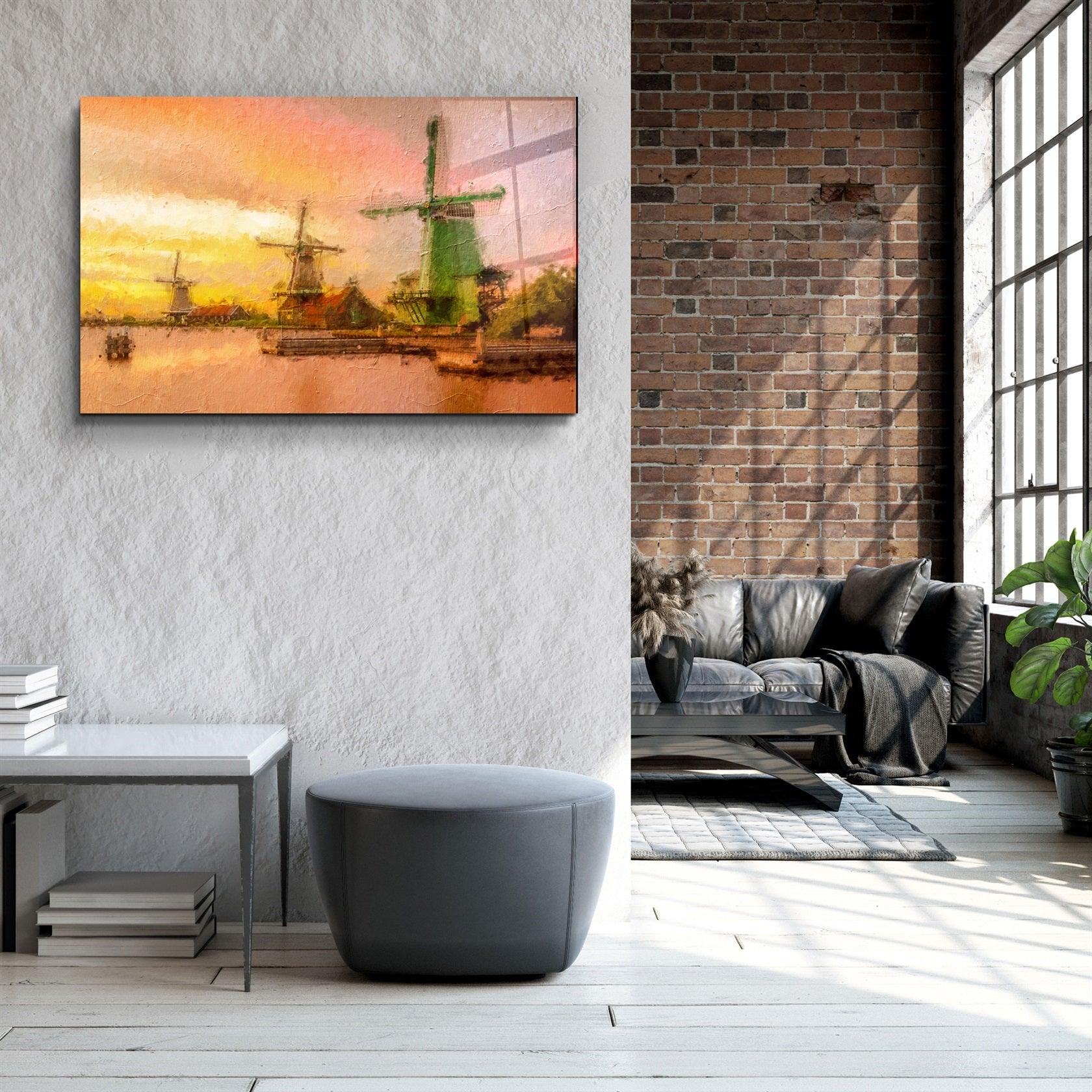 ・"Windmills"・Glass Wall Art