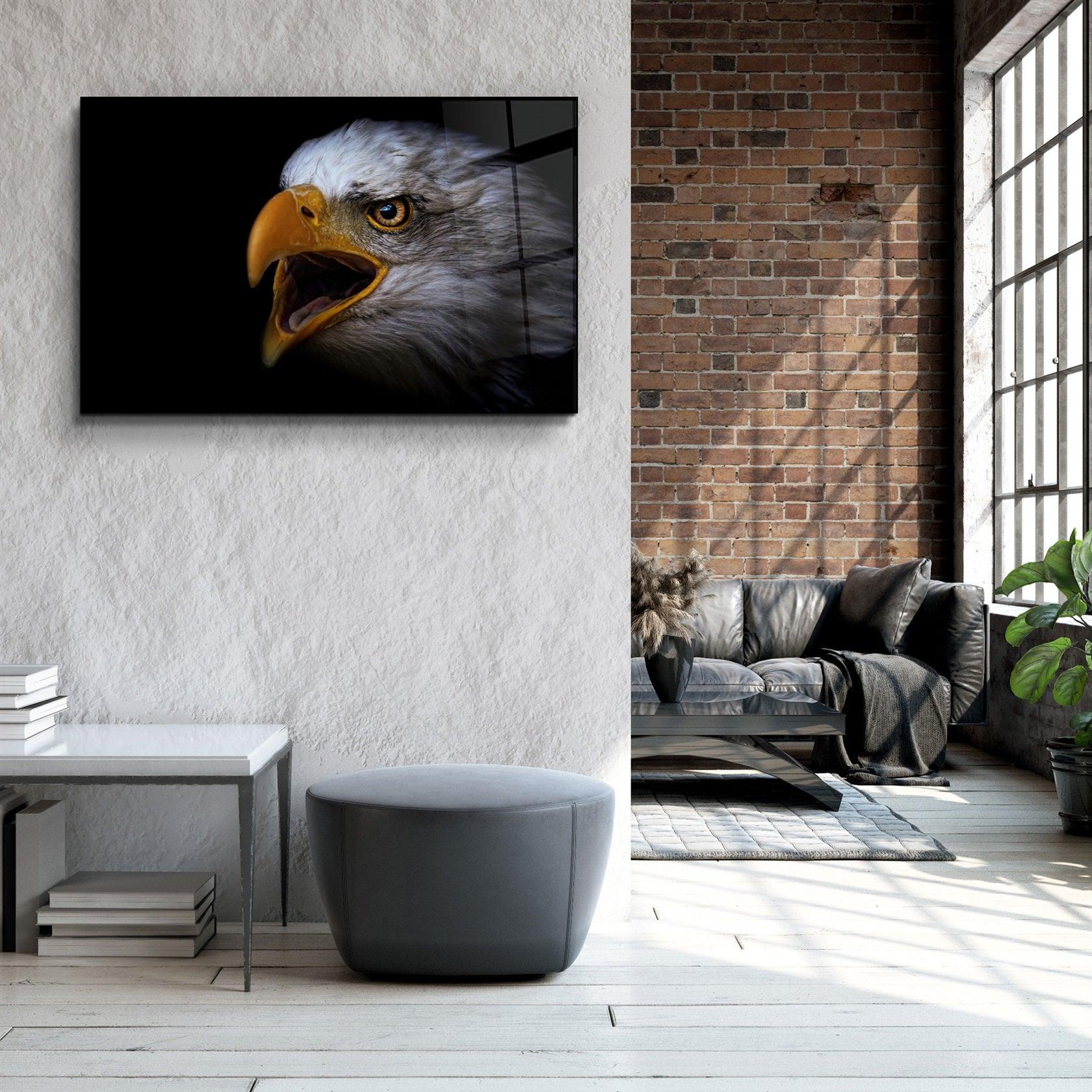 ・"Eagle Scream"・Glass Wall Art