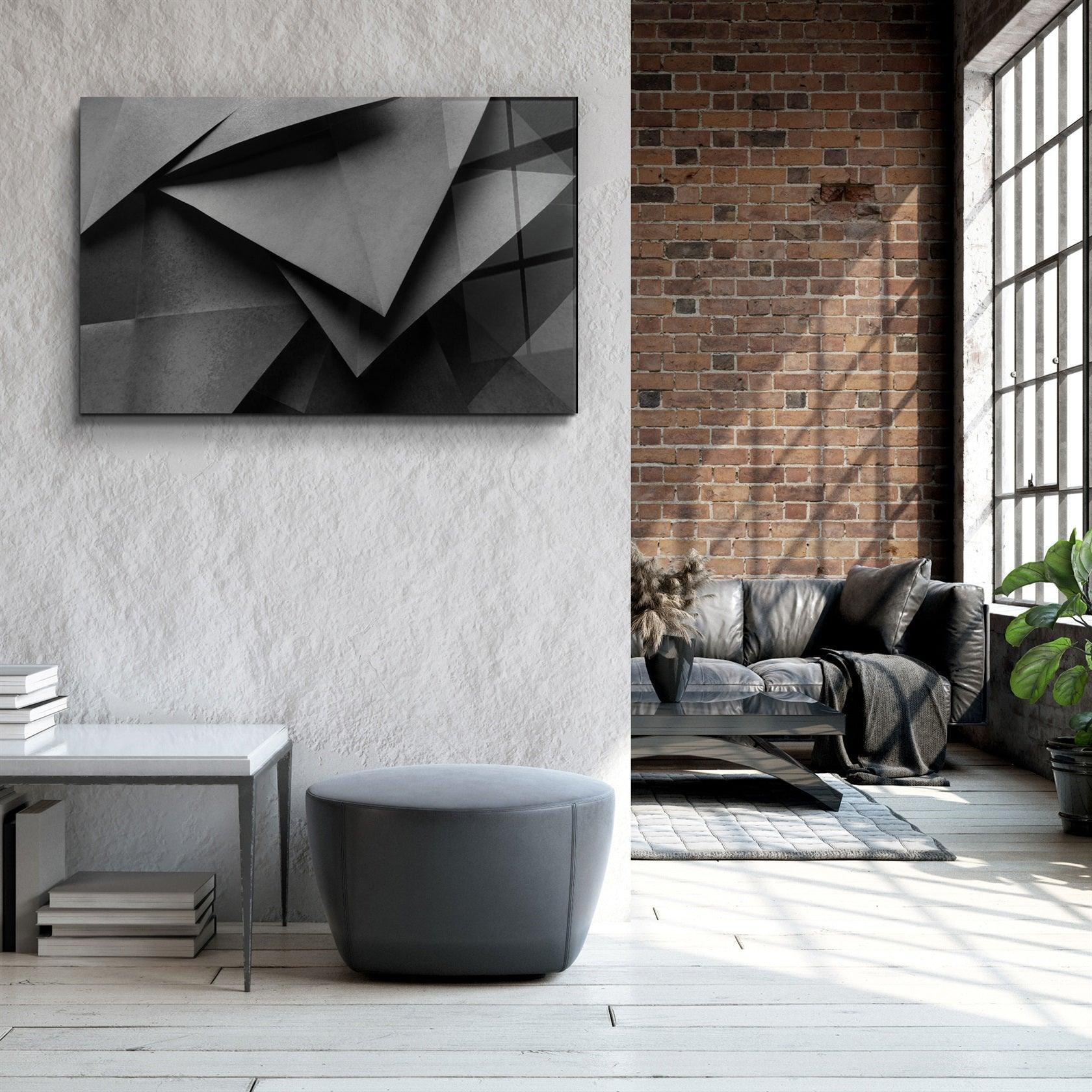 ・"Black Paper"・Glass Wall Art