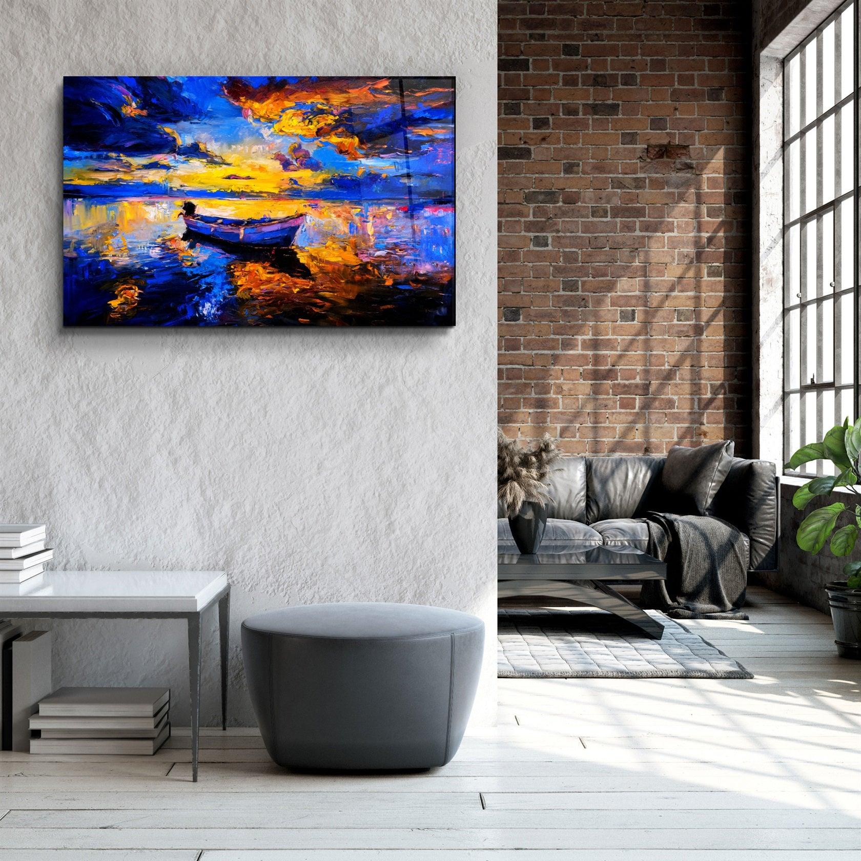・"The Boat Painting 2"・Glass Wall Art