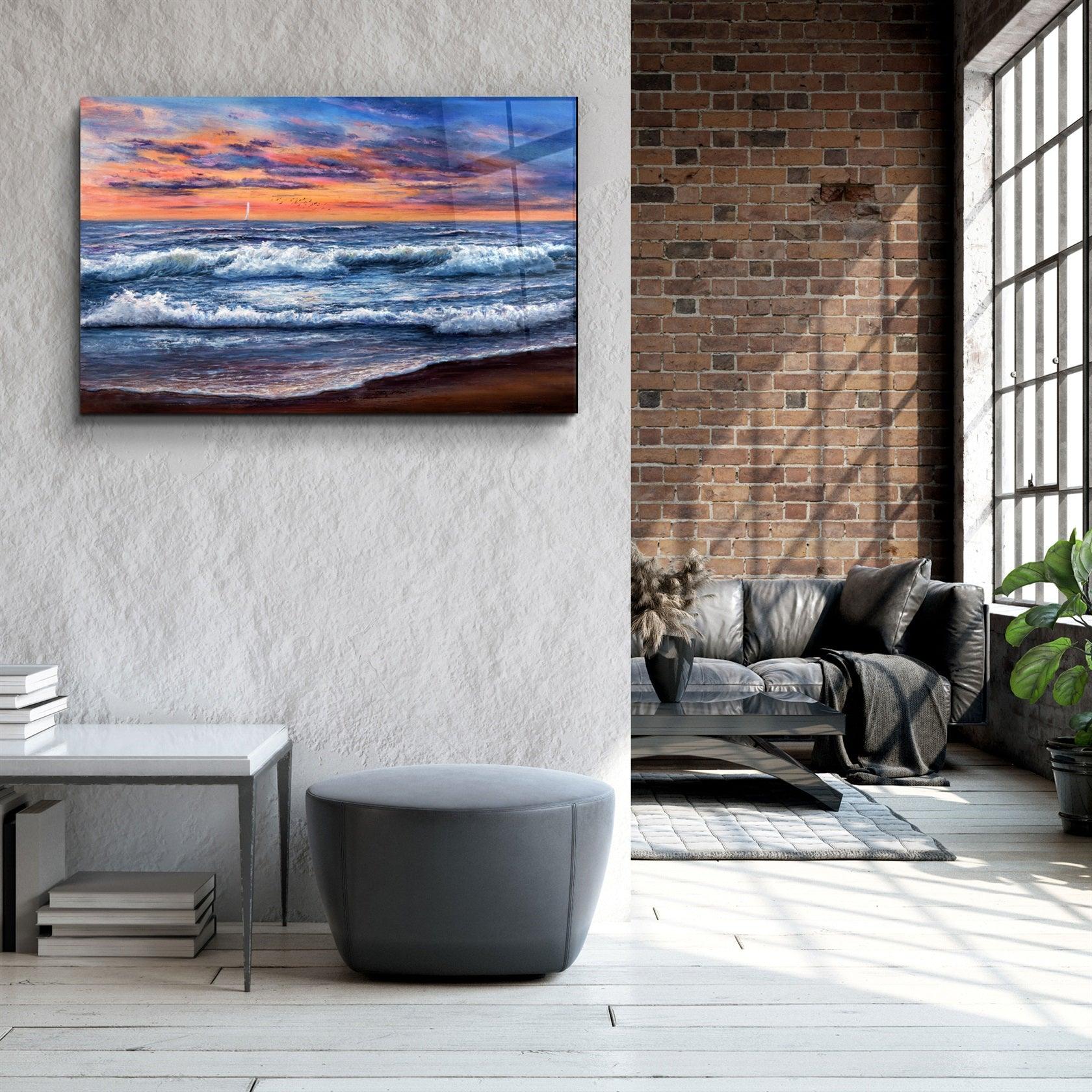 ・"Waves"・Glass Wall Art