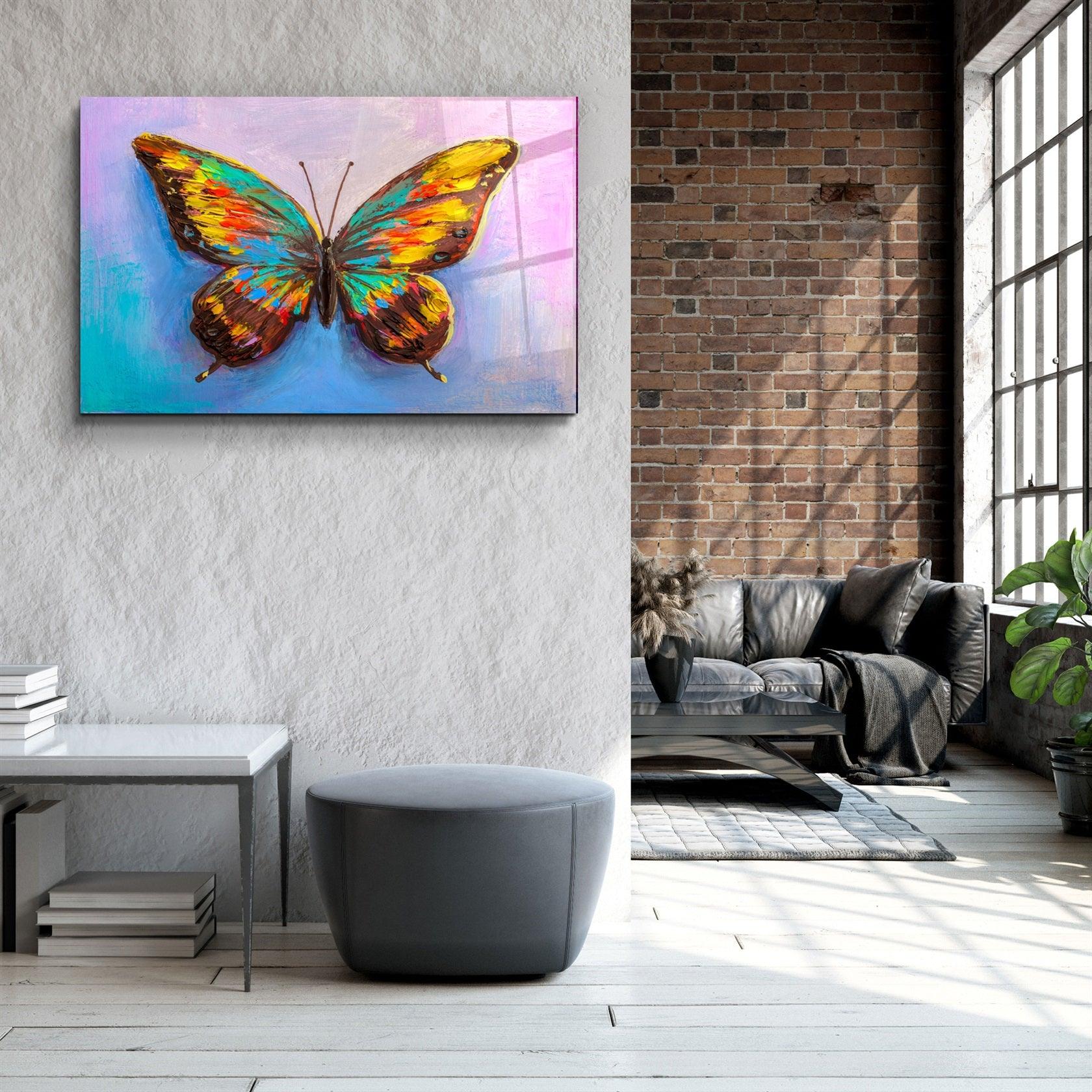 ・"Butterfly 4"・Glass Wall Art