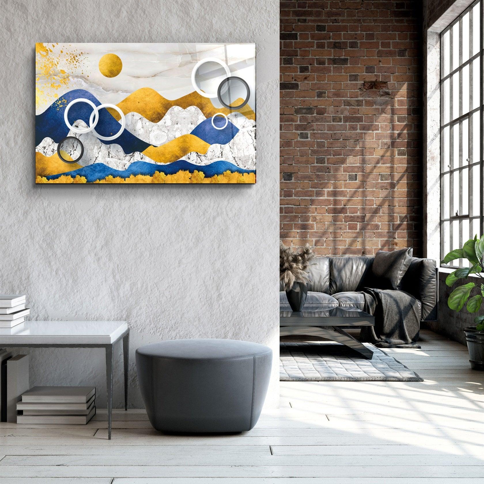 ・"Abstract Landscape"・Glass Wall Art