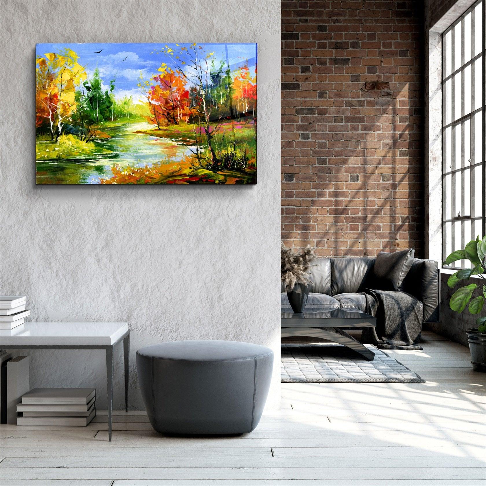 ・"Abstract Landscape V2"・Glass Wall Art