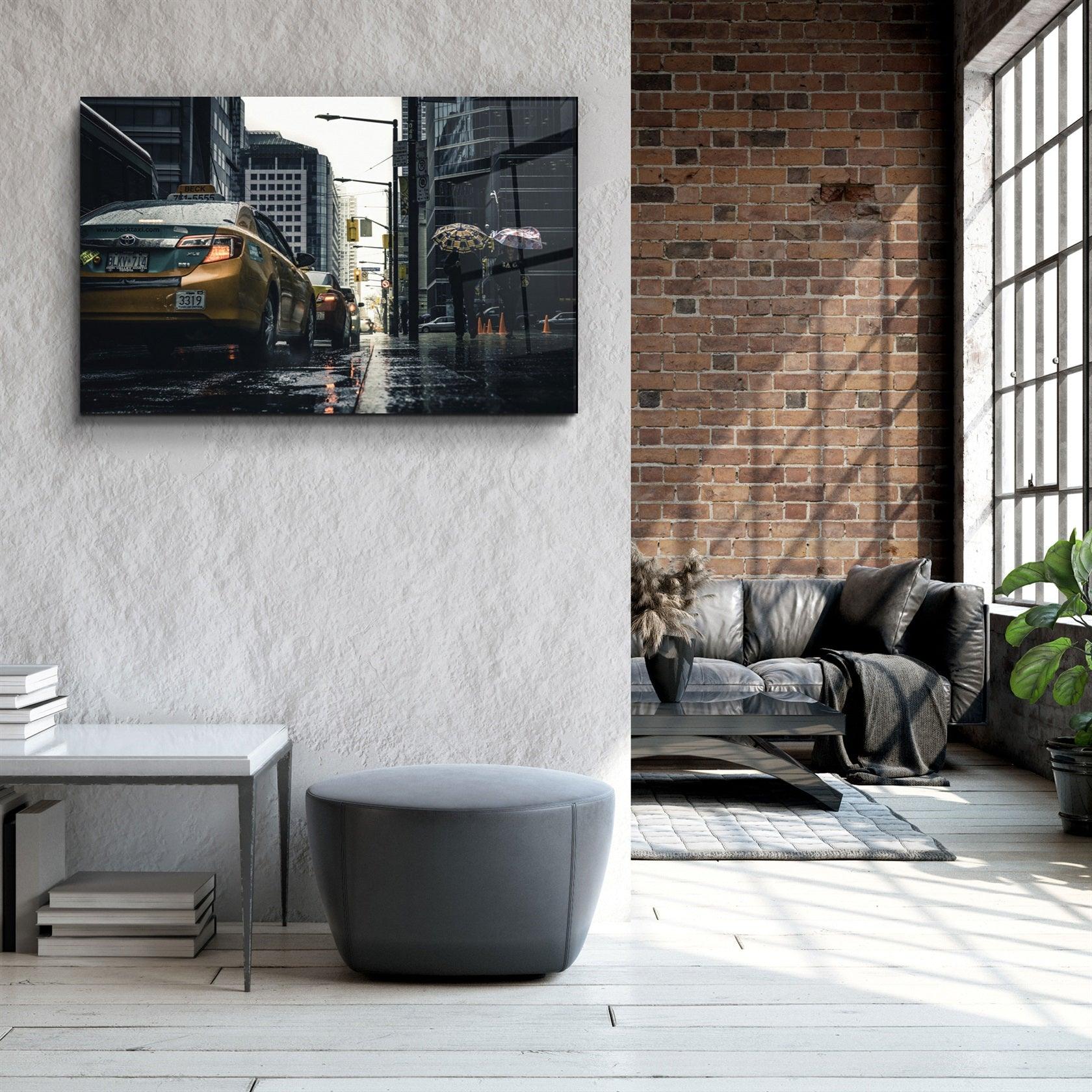 ・"Rainy City"・Glass Wall Art