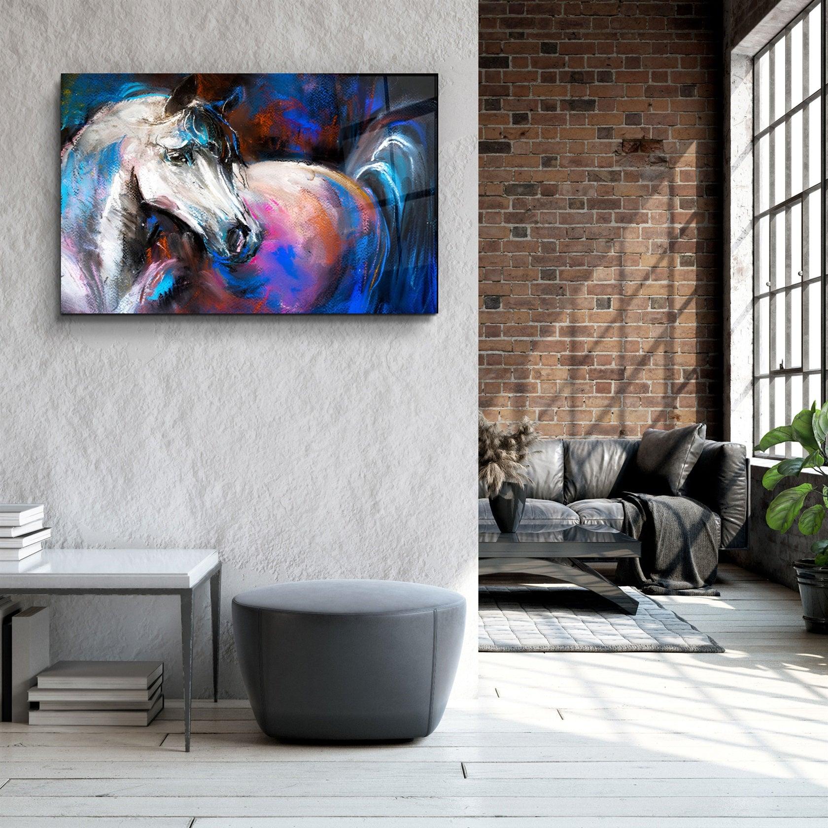・"Abstract Horse"・Glass Wall Art