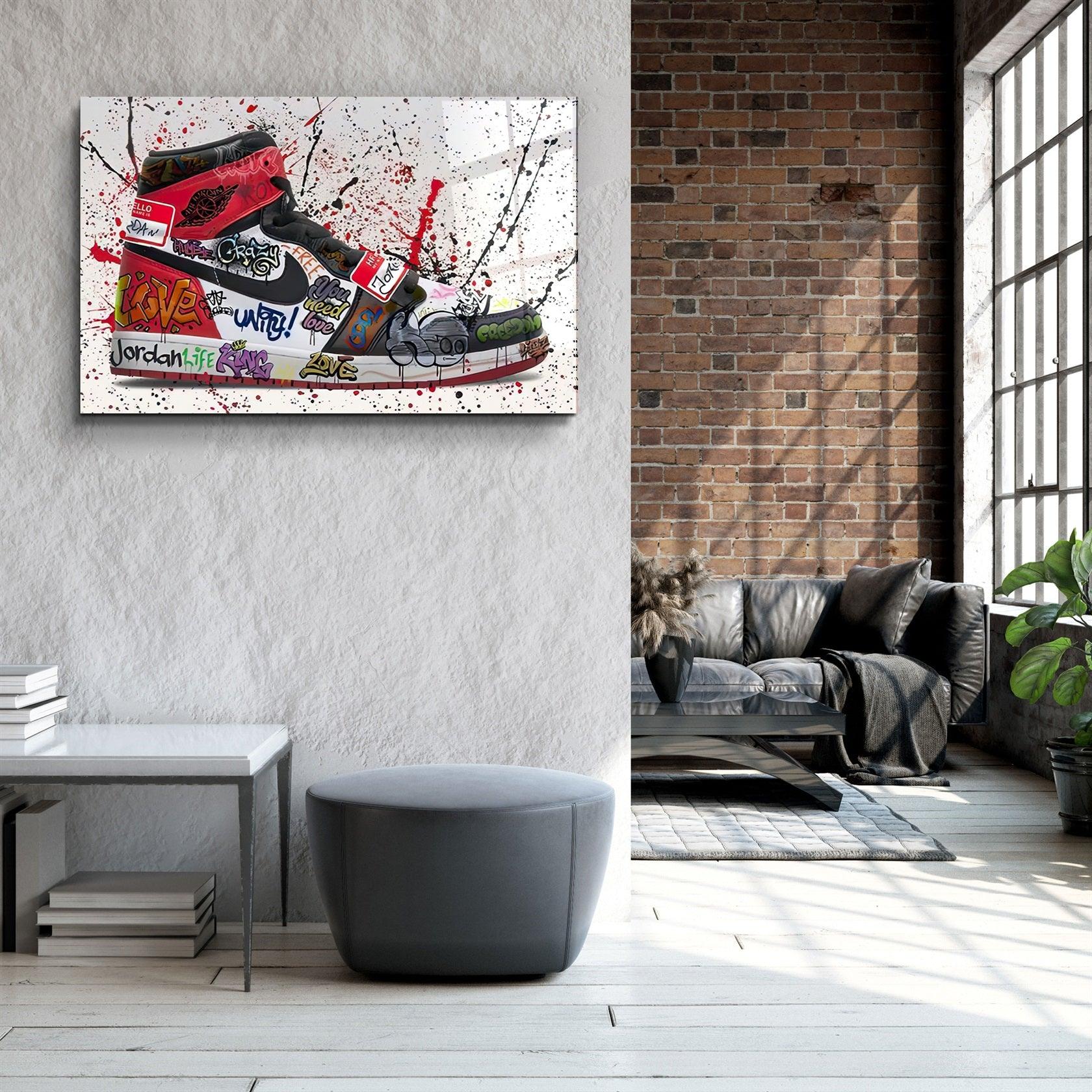 ・"Street Art Footwear"・Glass Wall Art