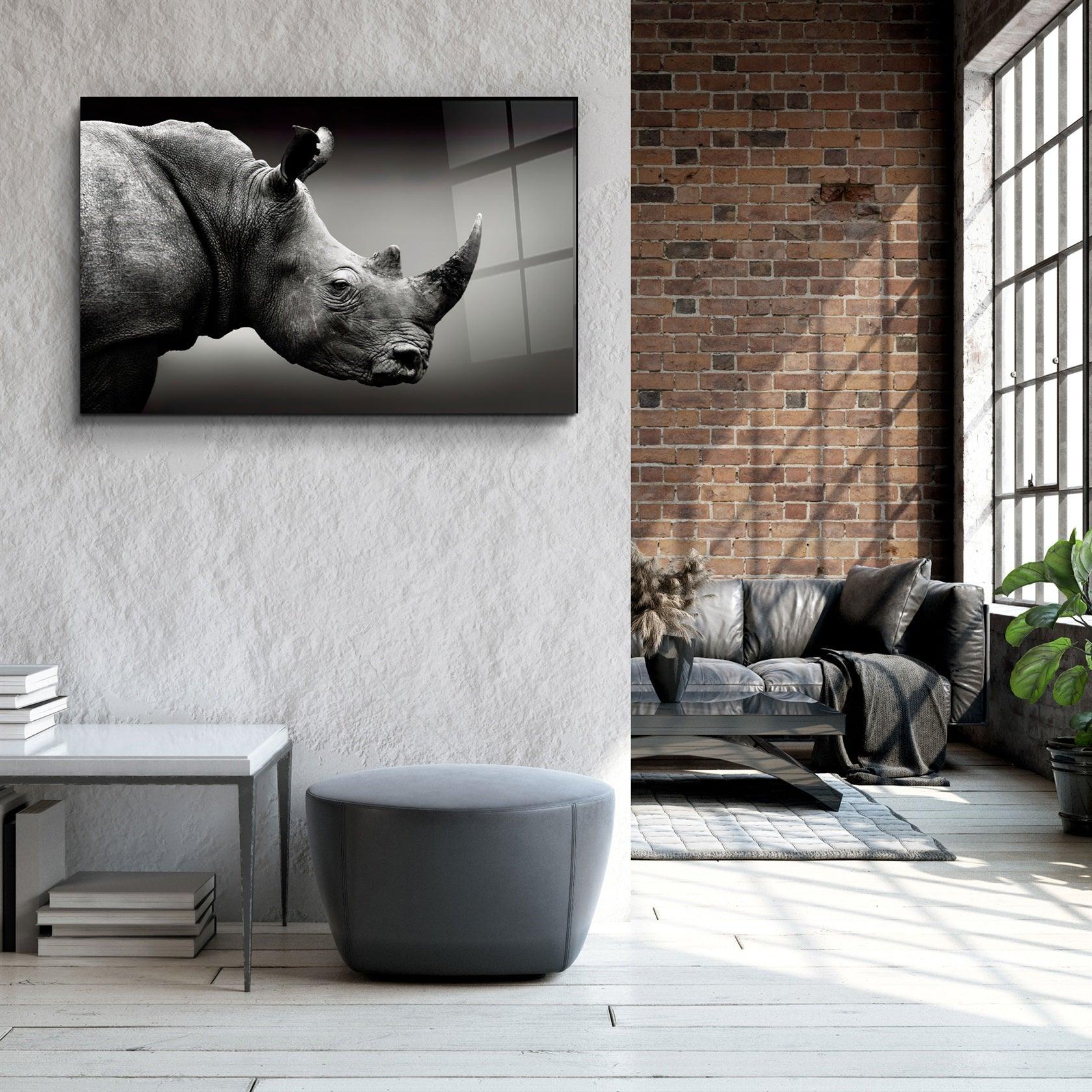 ・"Rhino V2"・Glass Wall Art