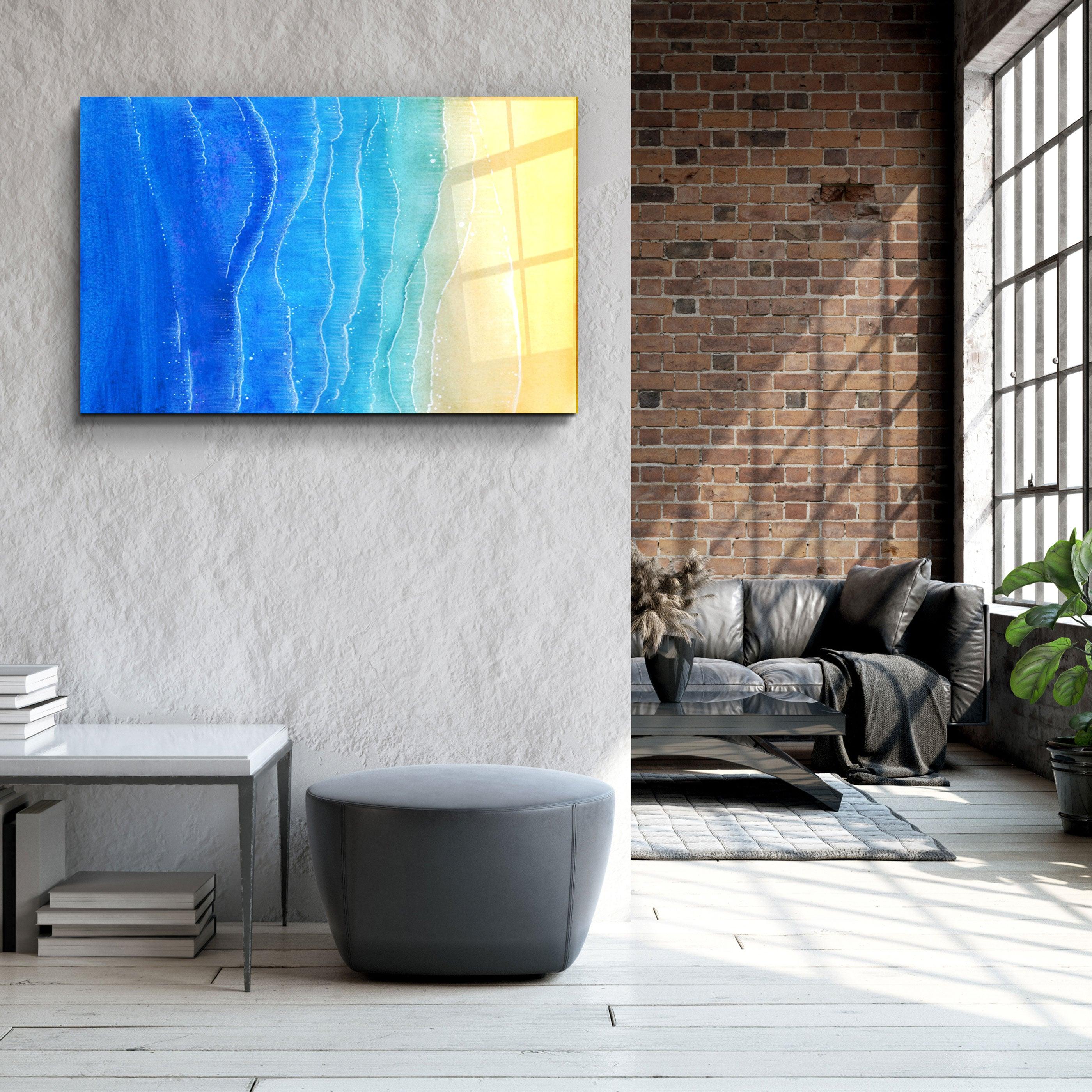 ・"The Beach"・Glass Wall Art