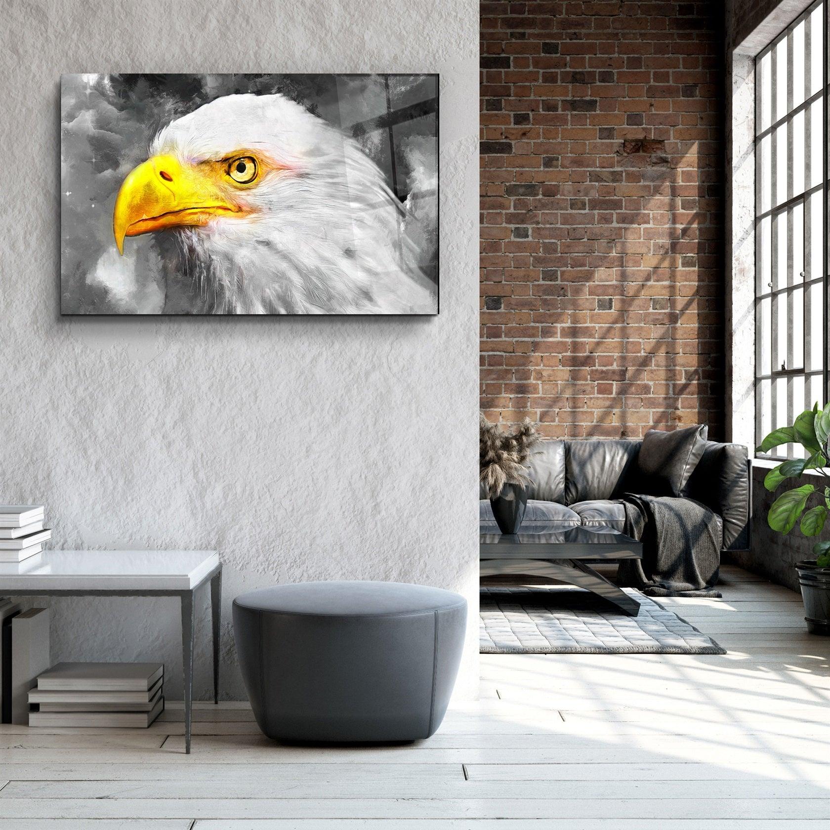 ・"Mountain Eagle"・Glass Wall Art