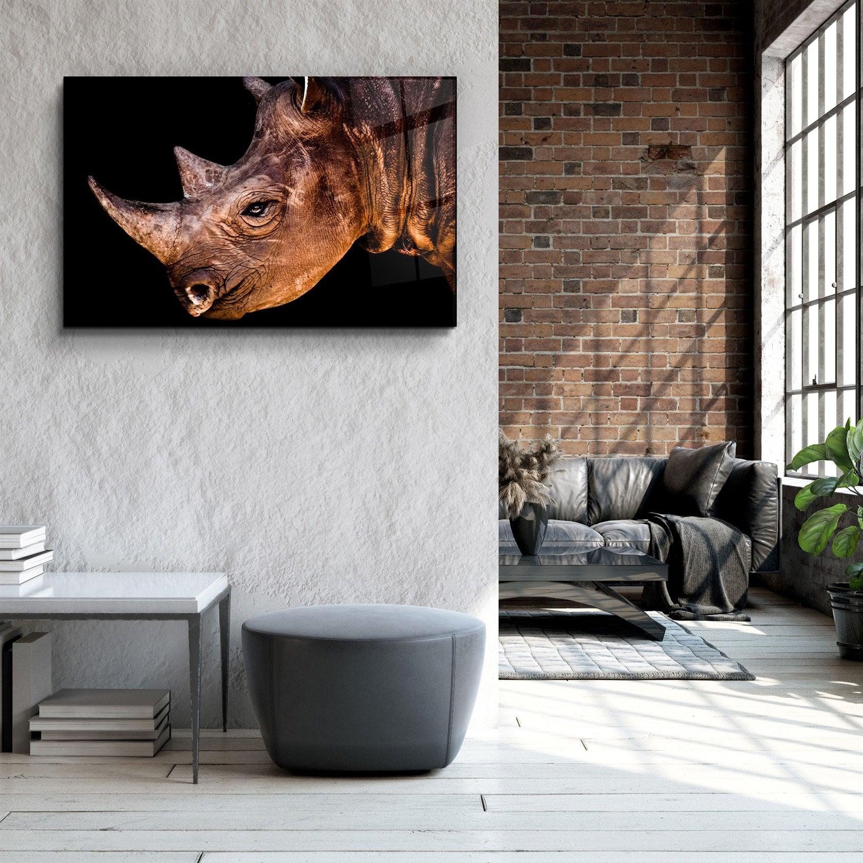 ・"Rhino V3"・Glass Wall Art