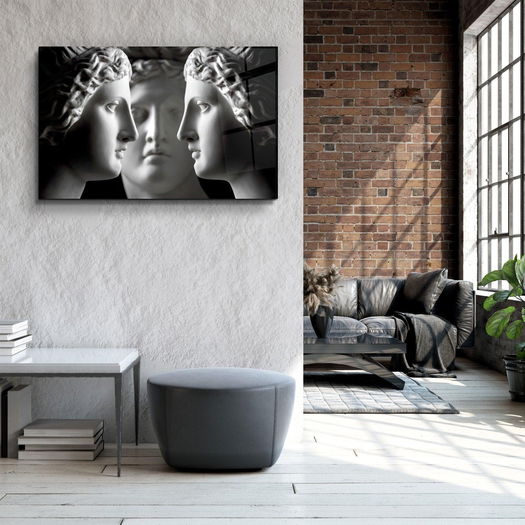 ・"Three"・Glass Wall Art