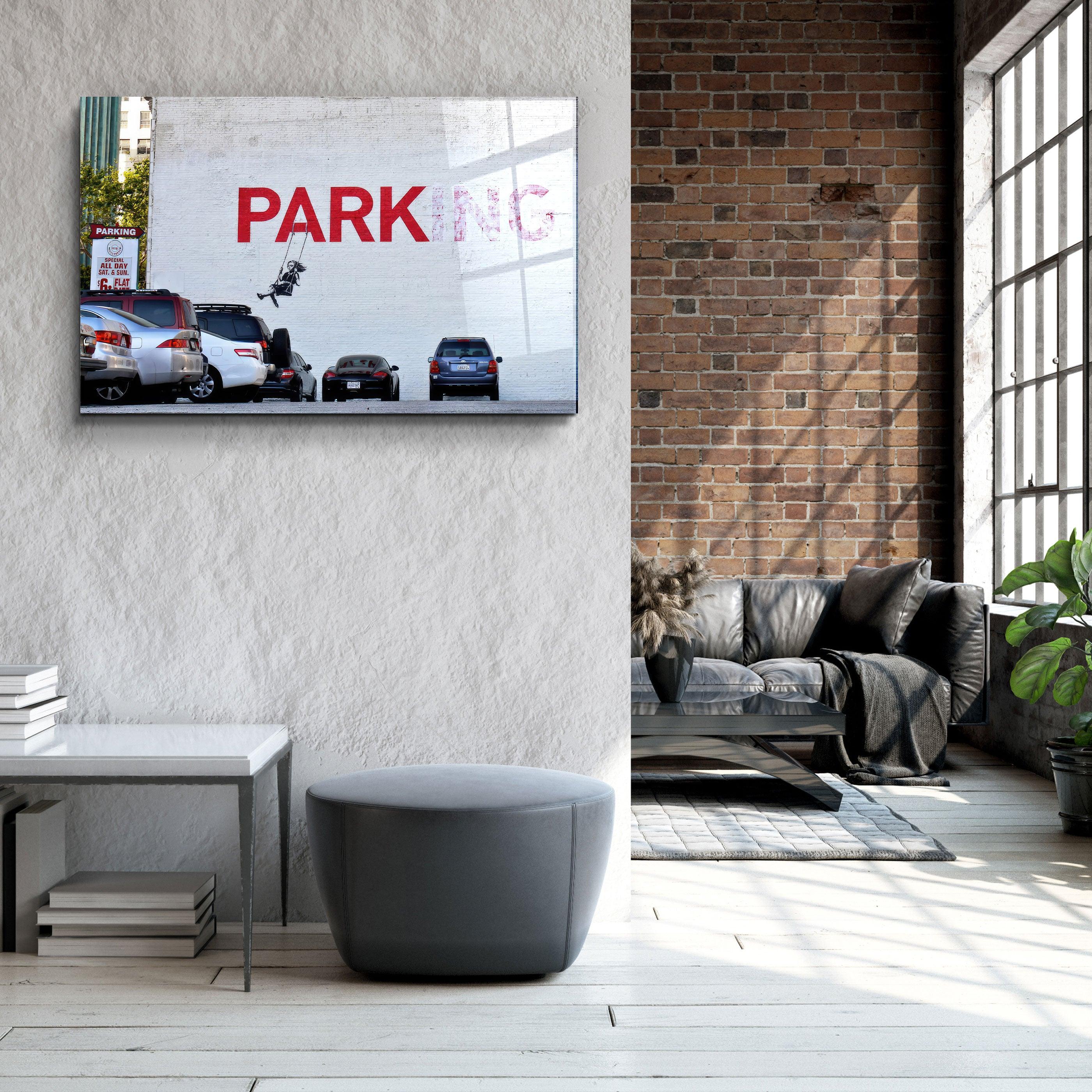 "Banksy - Parking"・Designer's Collection Glass Wall Art