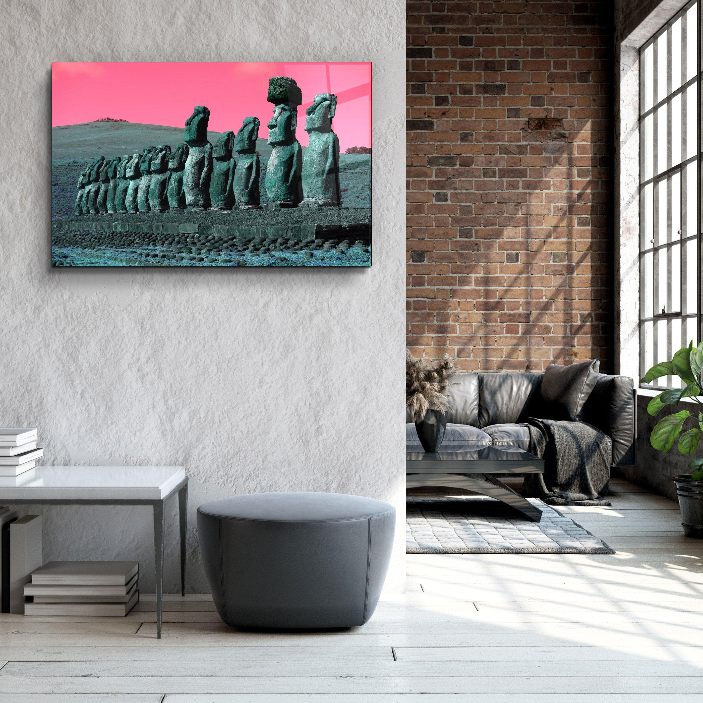 ・"Stone Heads"・Designer's Collection Glass Wall Art