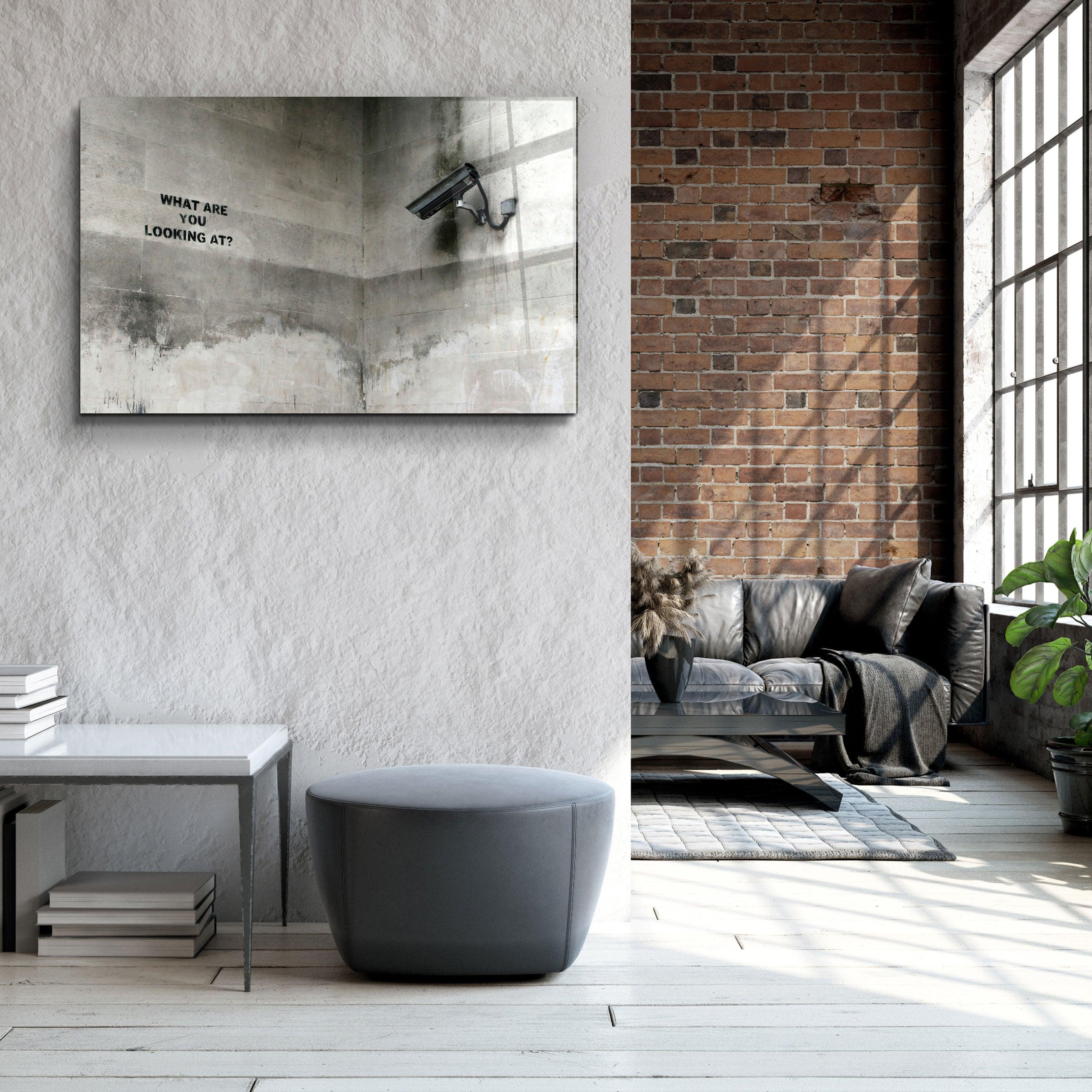 "Banksy - What Are You Looking At?"・Designer's Collection Glass Wall Art
