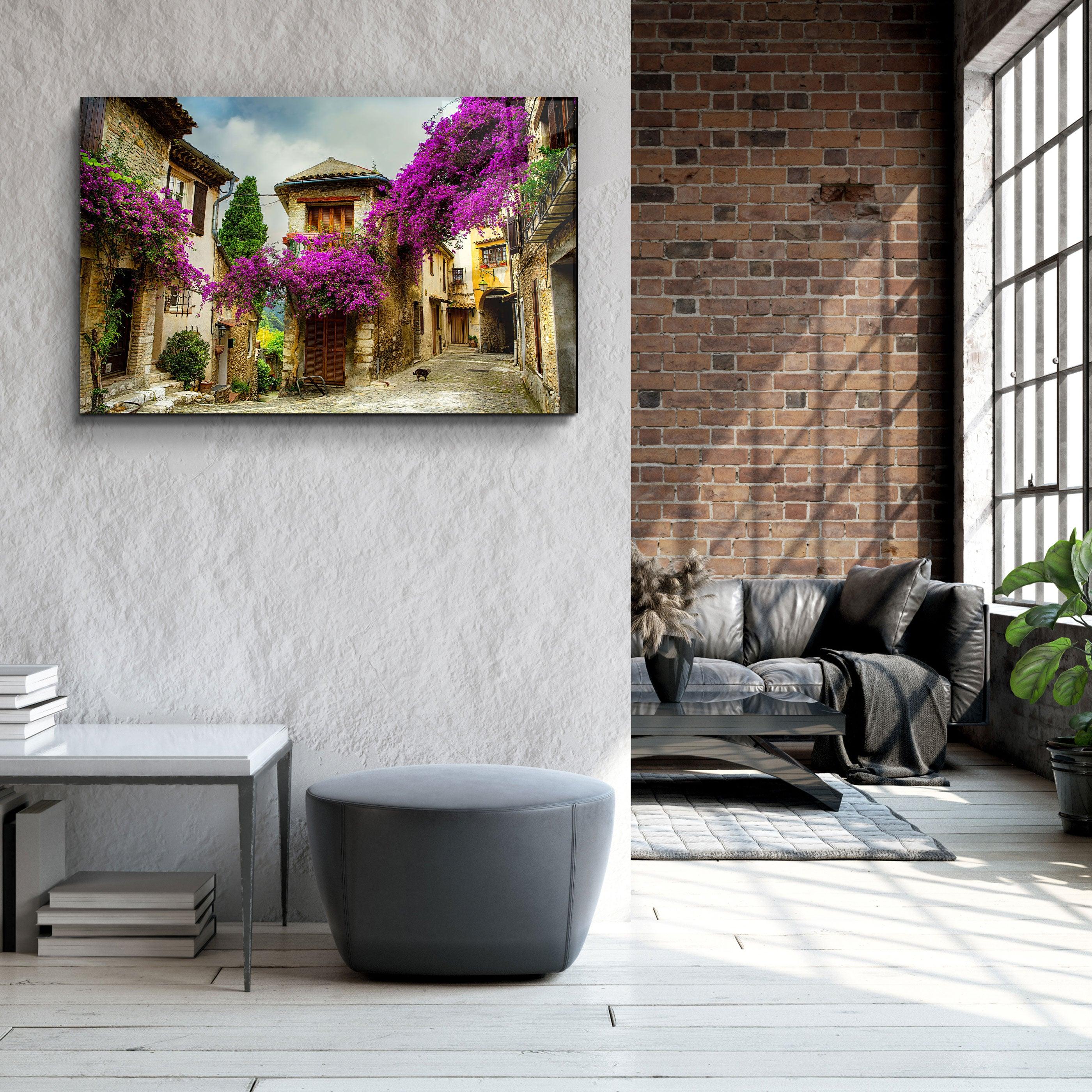 ・"Old Village in Aegean"・Glass Wall Art