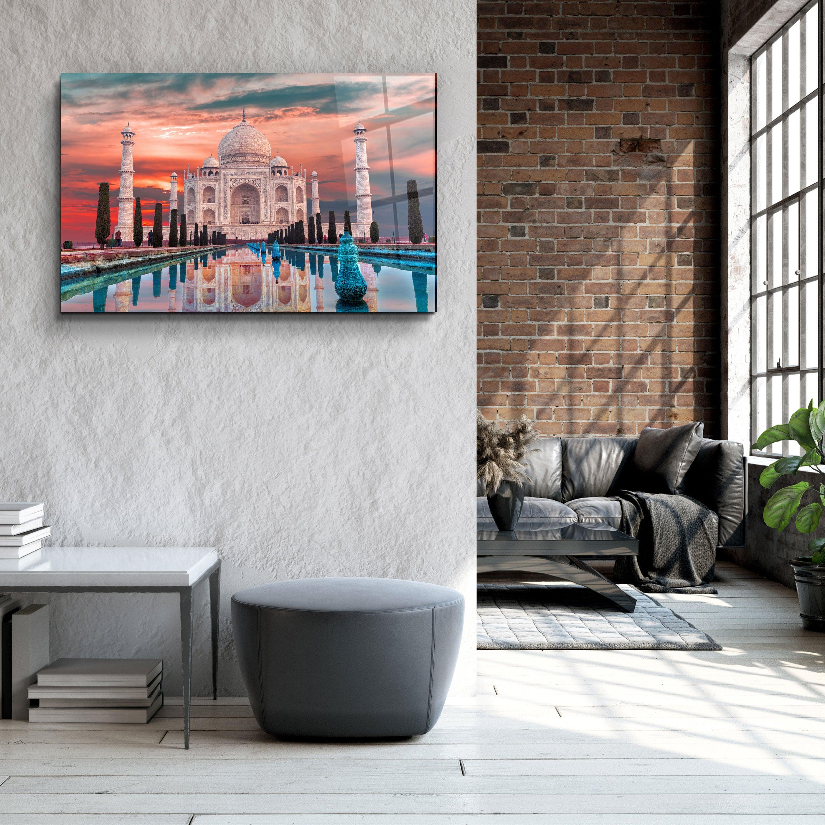 ・"Taj Mahal- India"・Glass Wall Art