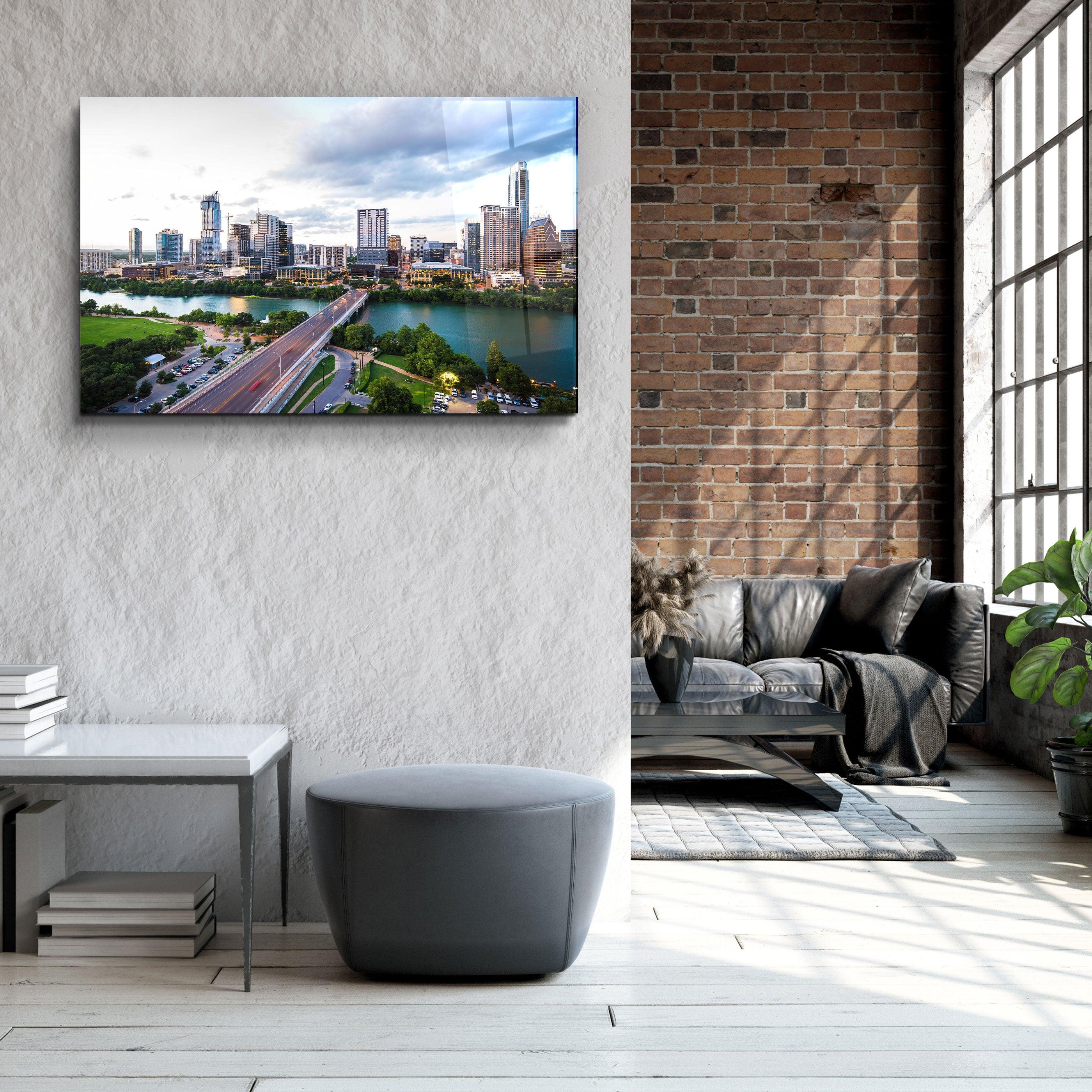 ・"Texas Skyline"・Glass Wall Art
