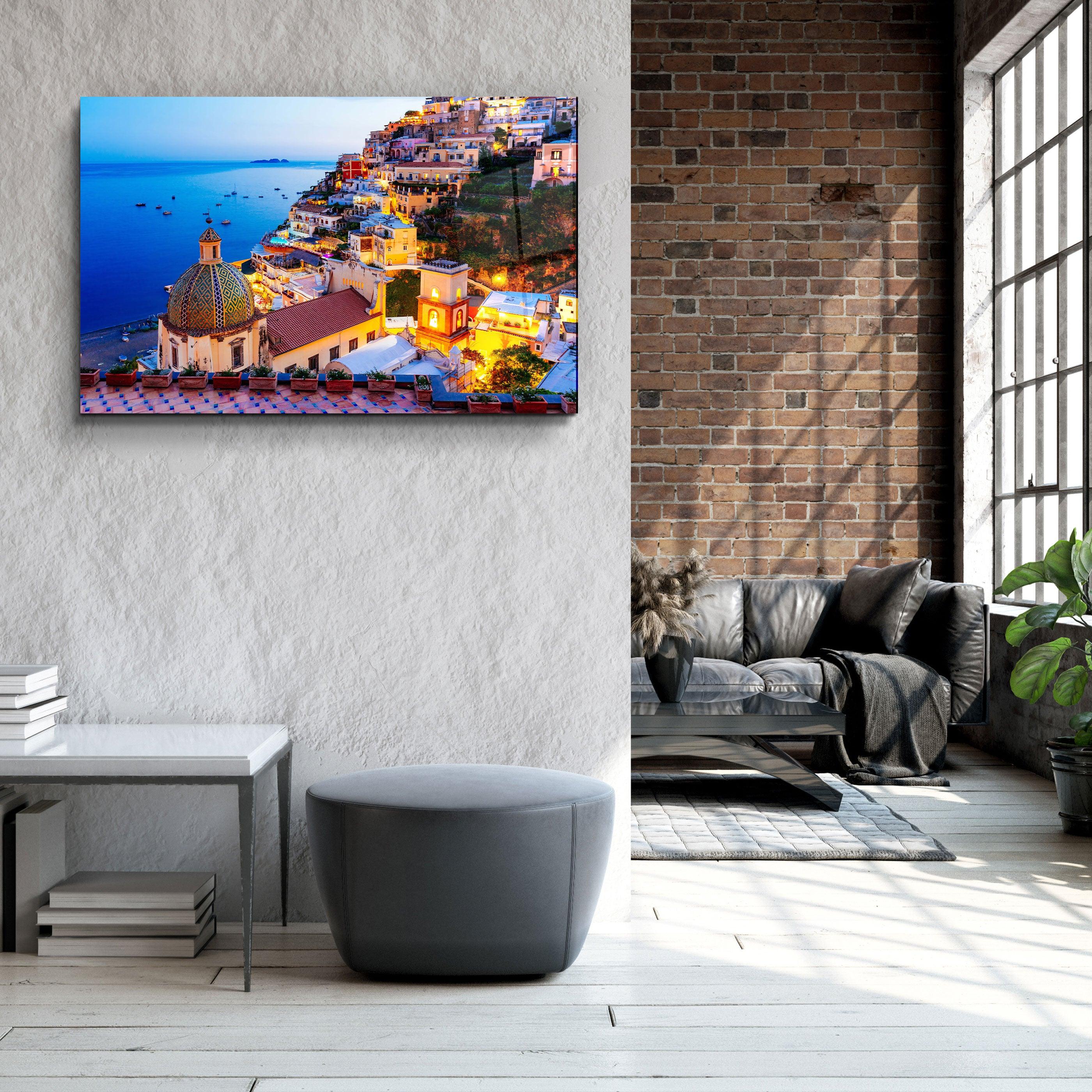 ・"Positano, Amalfi Coast, Campania, Sorrento, Italy"・Glass Wall Art
