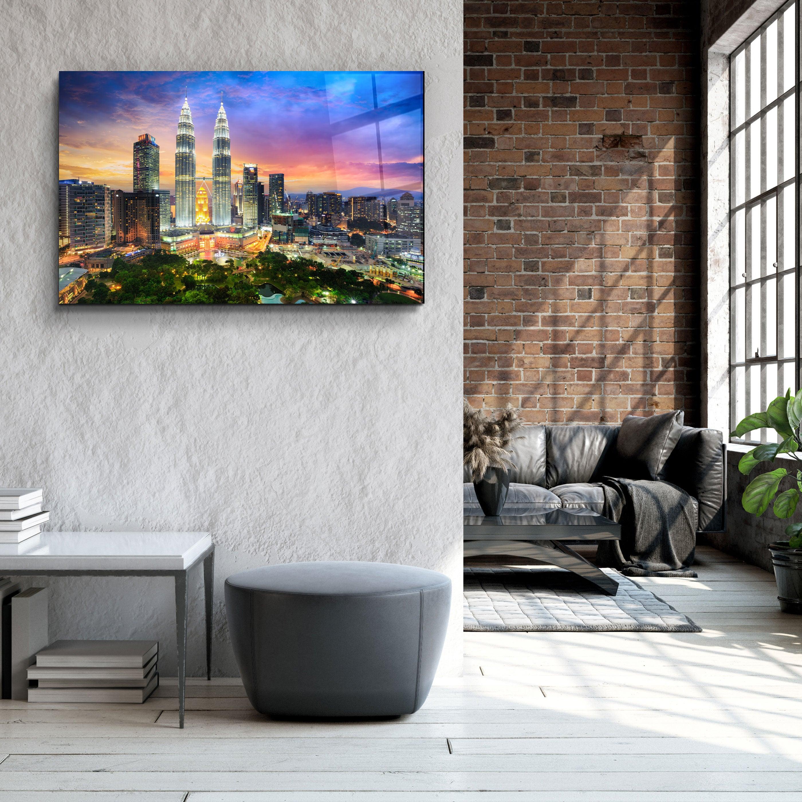 ・"Kuala Lumpur - Malaysia"・Glass Wall Art