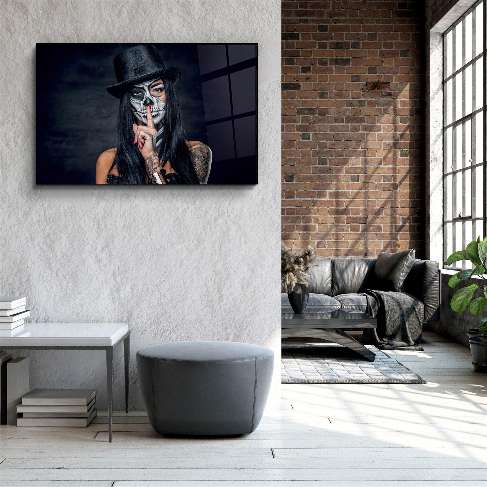 ・"Shush 2"・Glass Wall Art