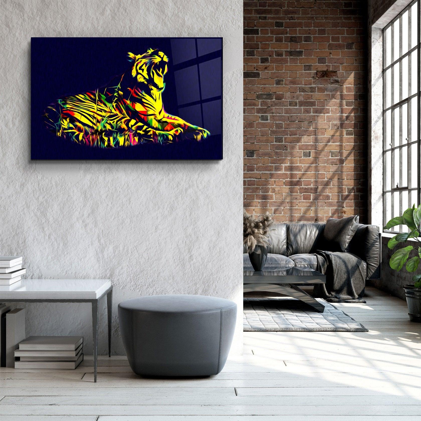 ・"Colormix Tiger 2"・Glass Wall Art