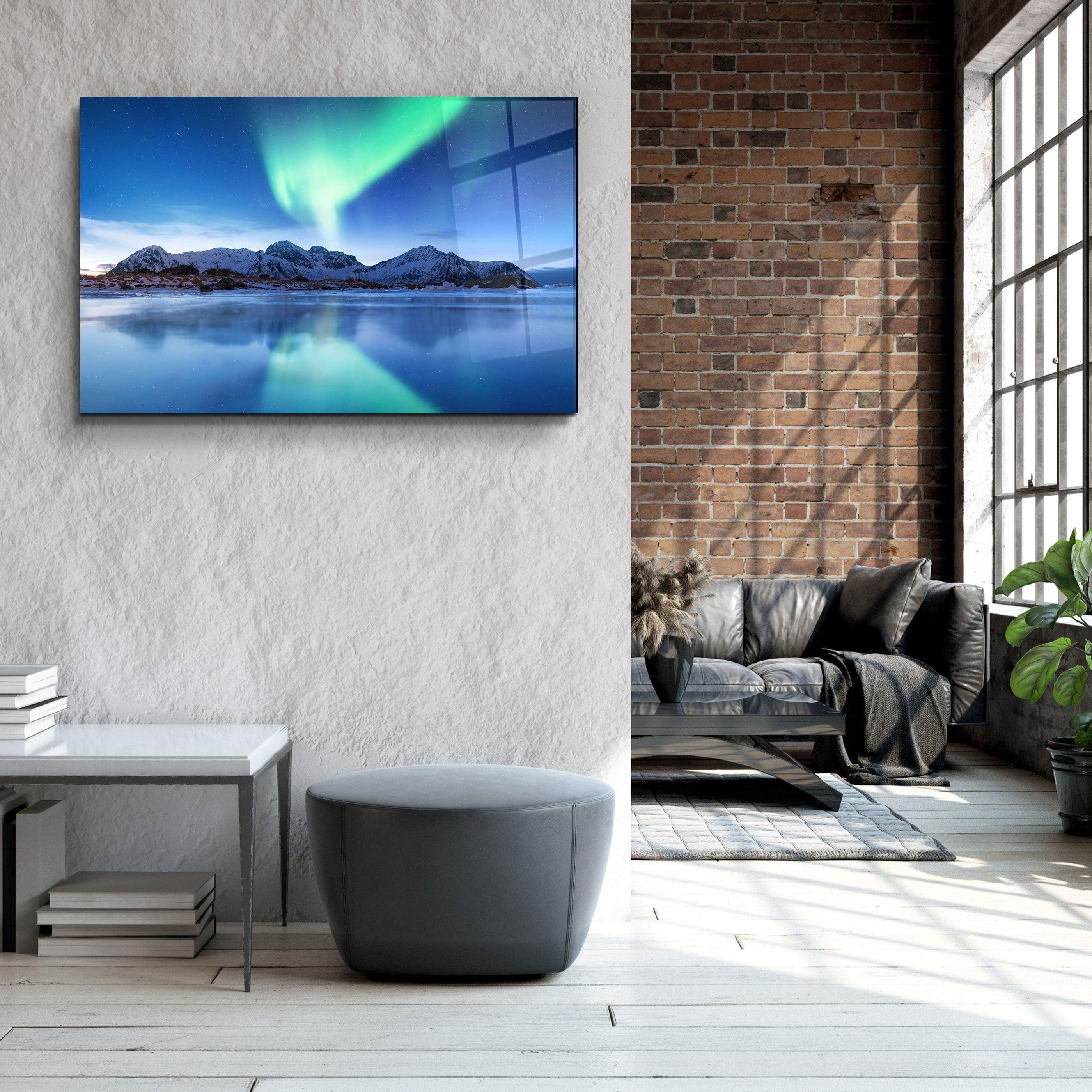 ・"Reflection Of The Northern Lights"・Glass Wall Art