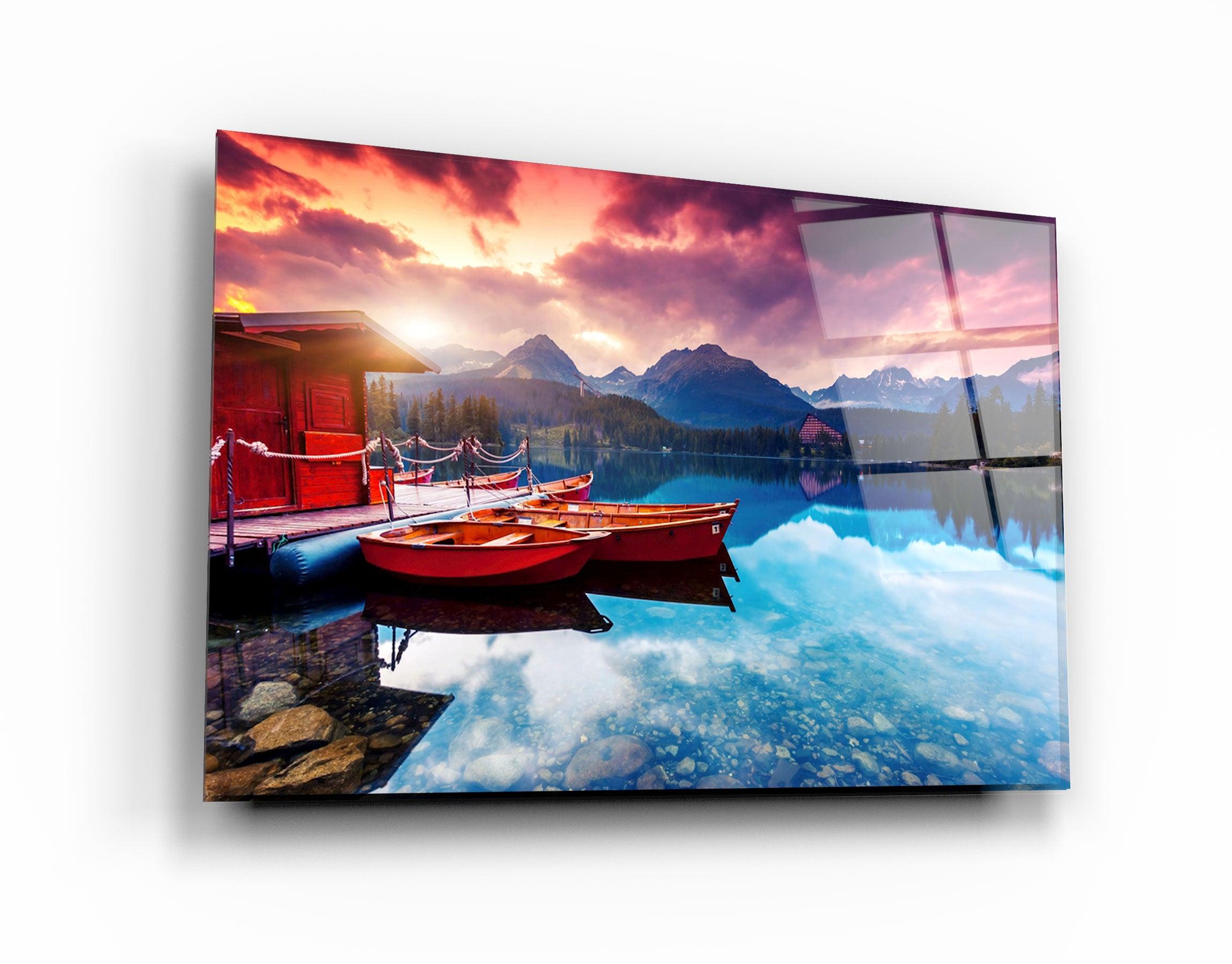 ・"Calm Lake"・Glass Wall Art - ArtDesigna Glass Printing Wall Art
