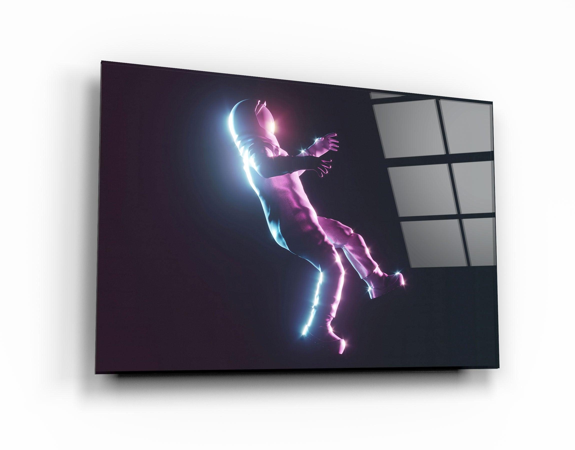 ・"Astronaut Neon"・Glass Wall Art