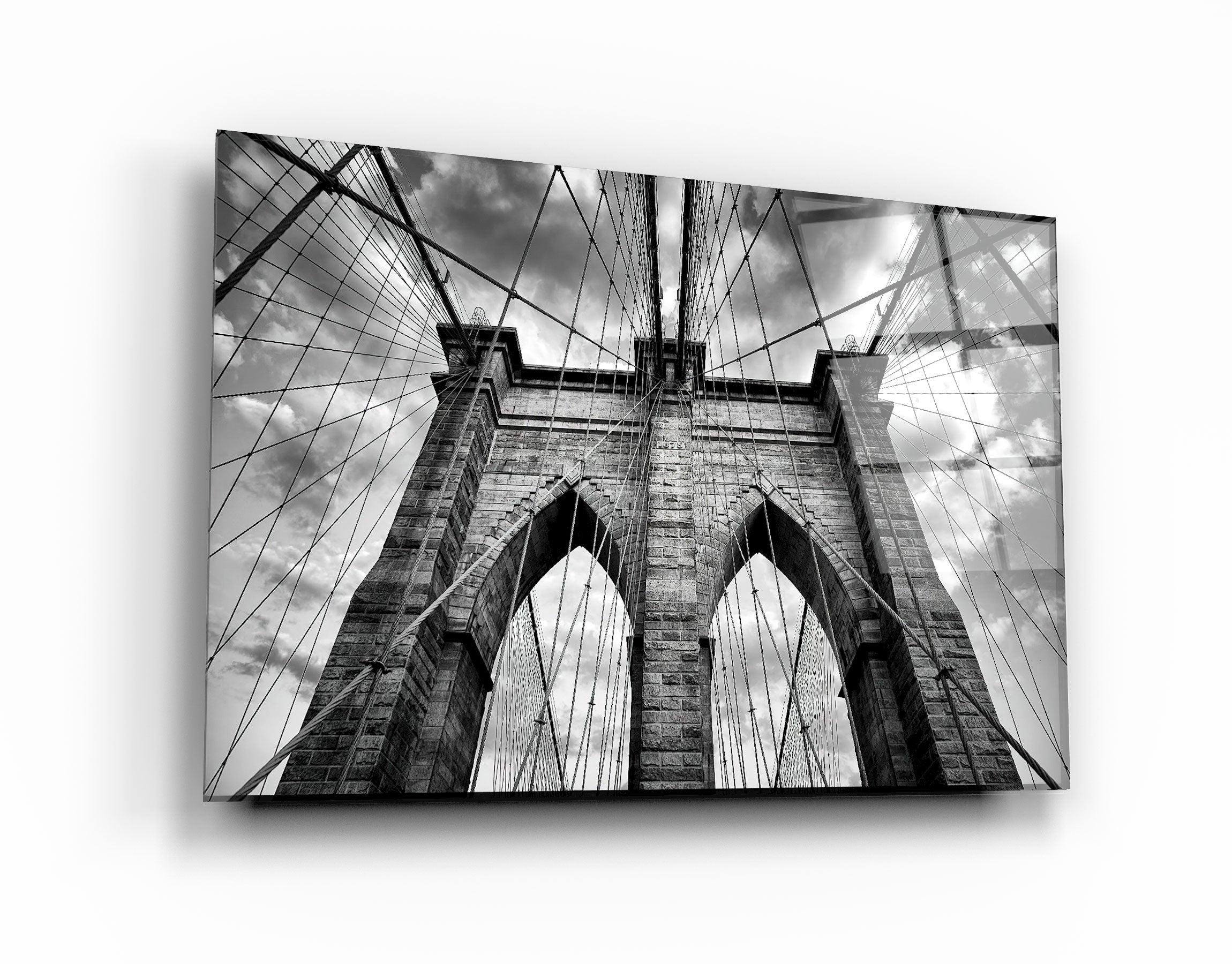 ・"Brooklyn Bridge"・Glass Wall Art
