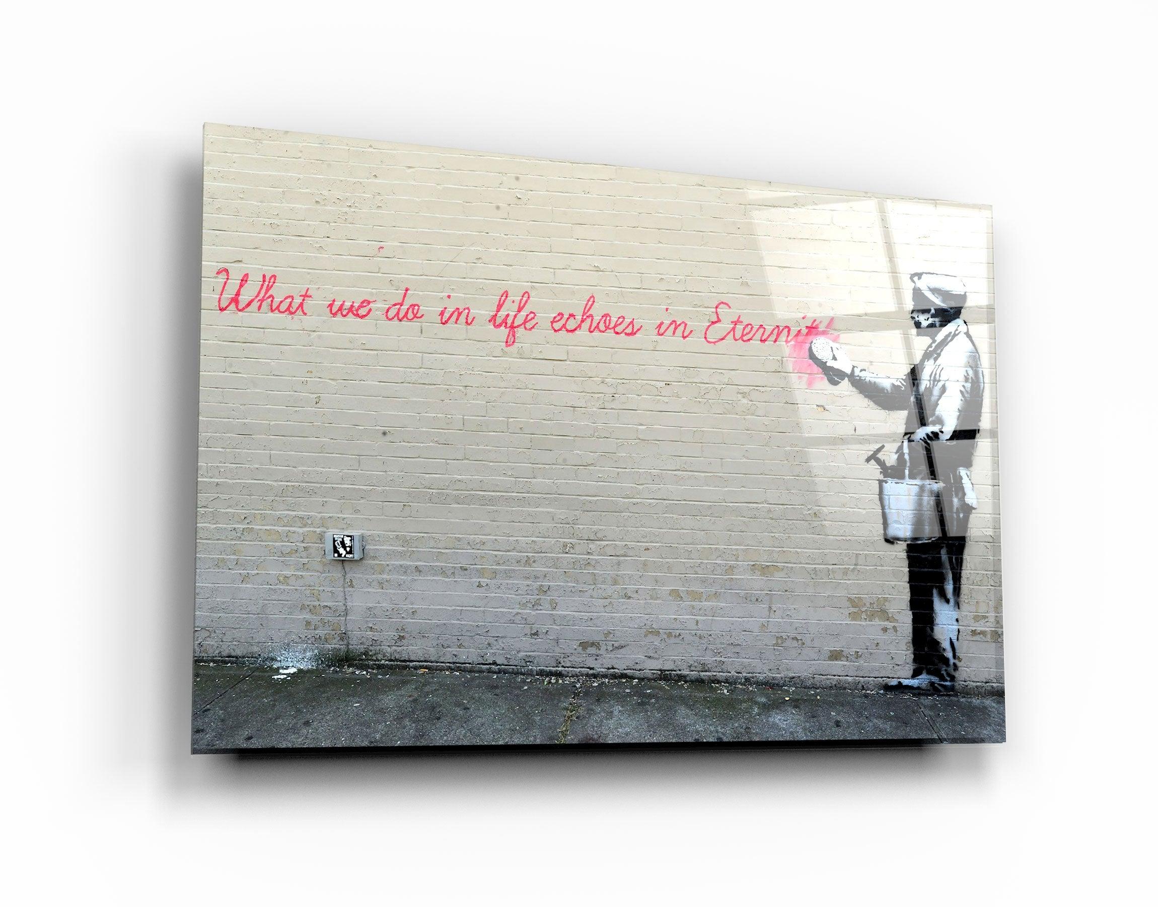 "Banksy - Eternity"・Glass Wall Art