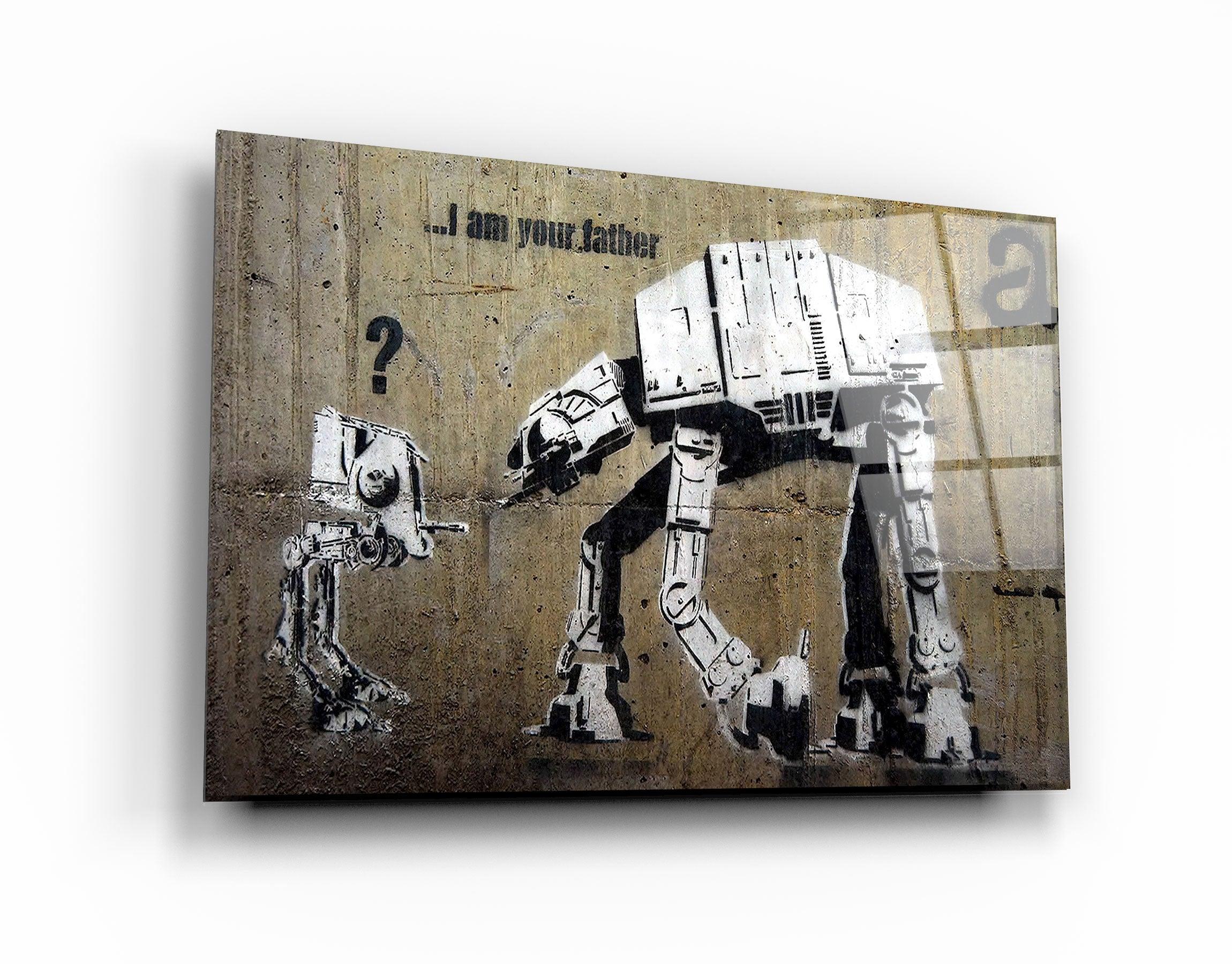 "Banksy - I am Your Father"・Glass Wall Art