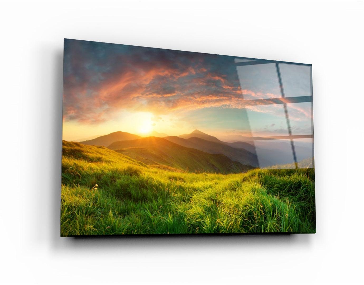 ・"Hill"・Glass Wall Art