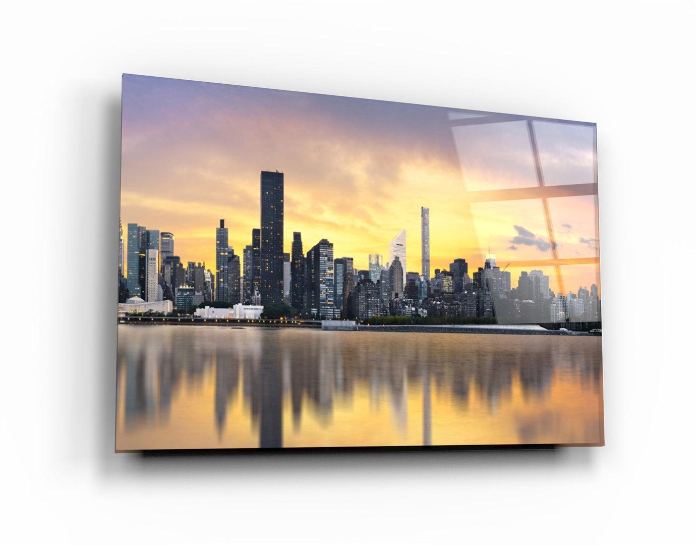 ・"Downtown"・Glass Wall Art